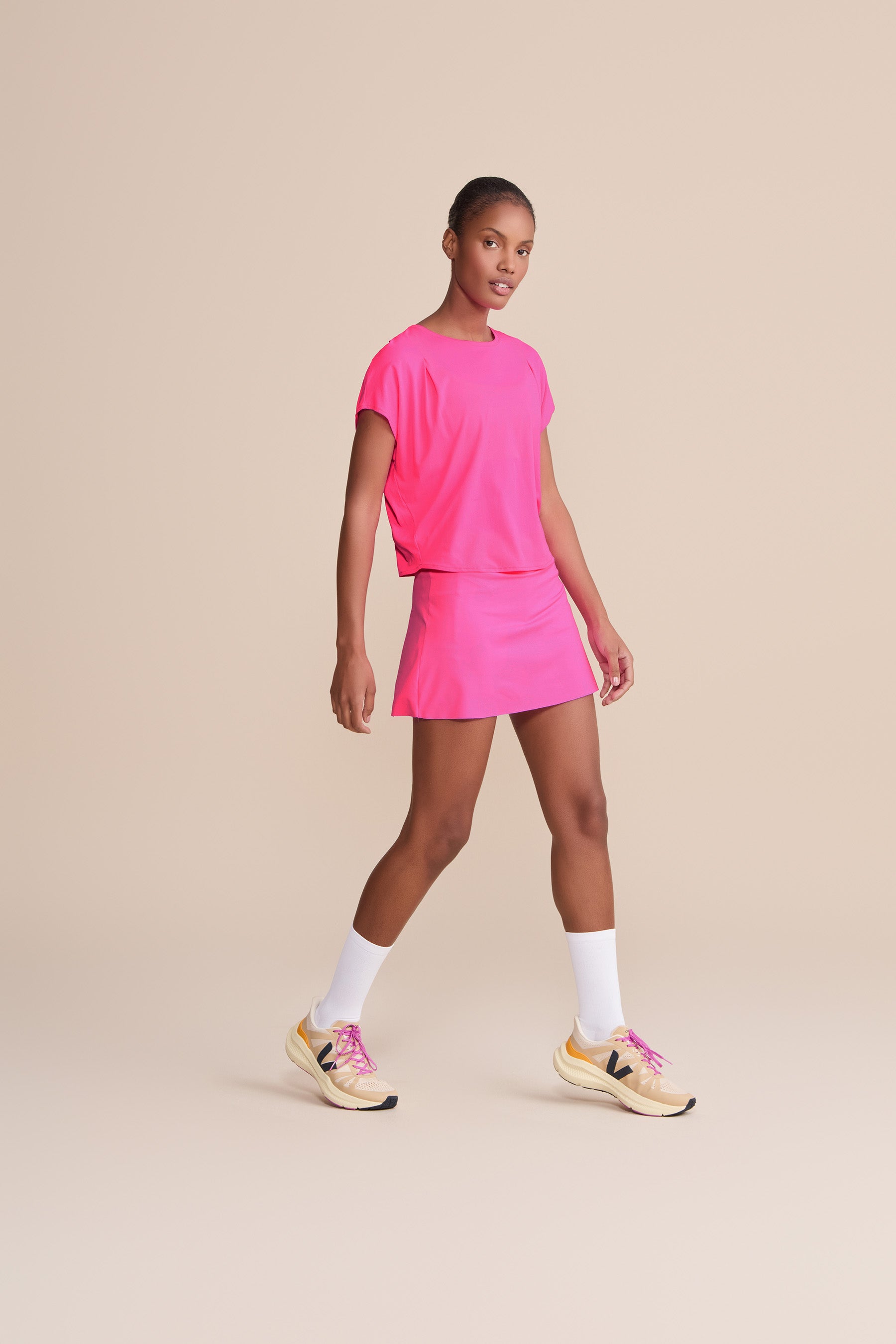 Comfort Pleat T-Shirt for Women - Soft Breathable Casual Tee - Perfect for Everyday Wear, Workouts & Layering