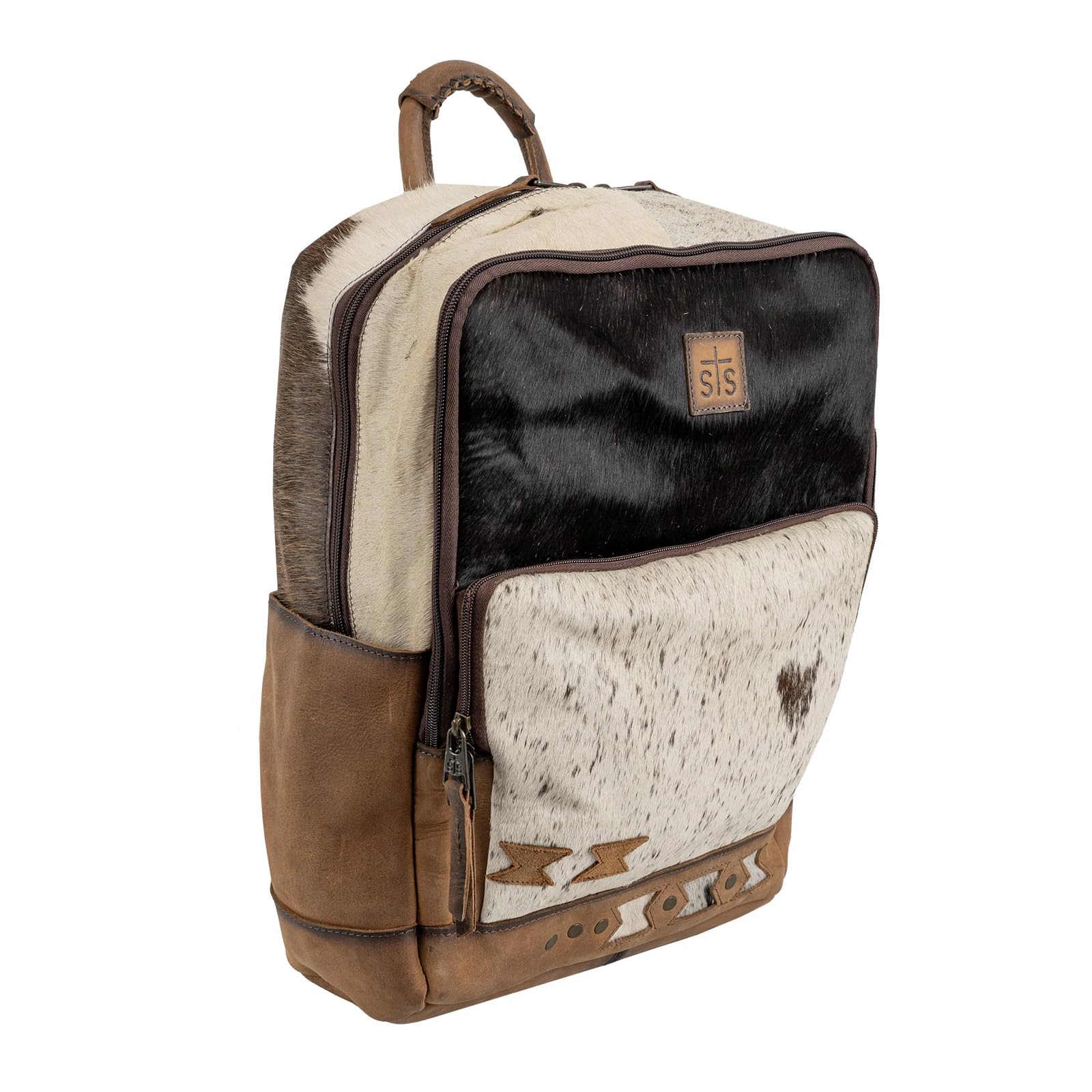 STS Ranchwear Women's Roswell Faye Tan Cowhide Backpack - Stylish Leather Backpack for Women, Durable Cowhide Purse for Work, Travel & Outdoor Adventures