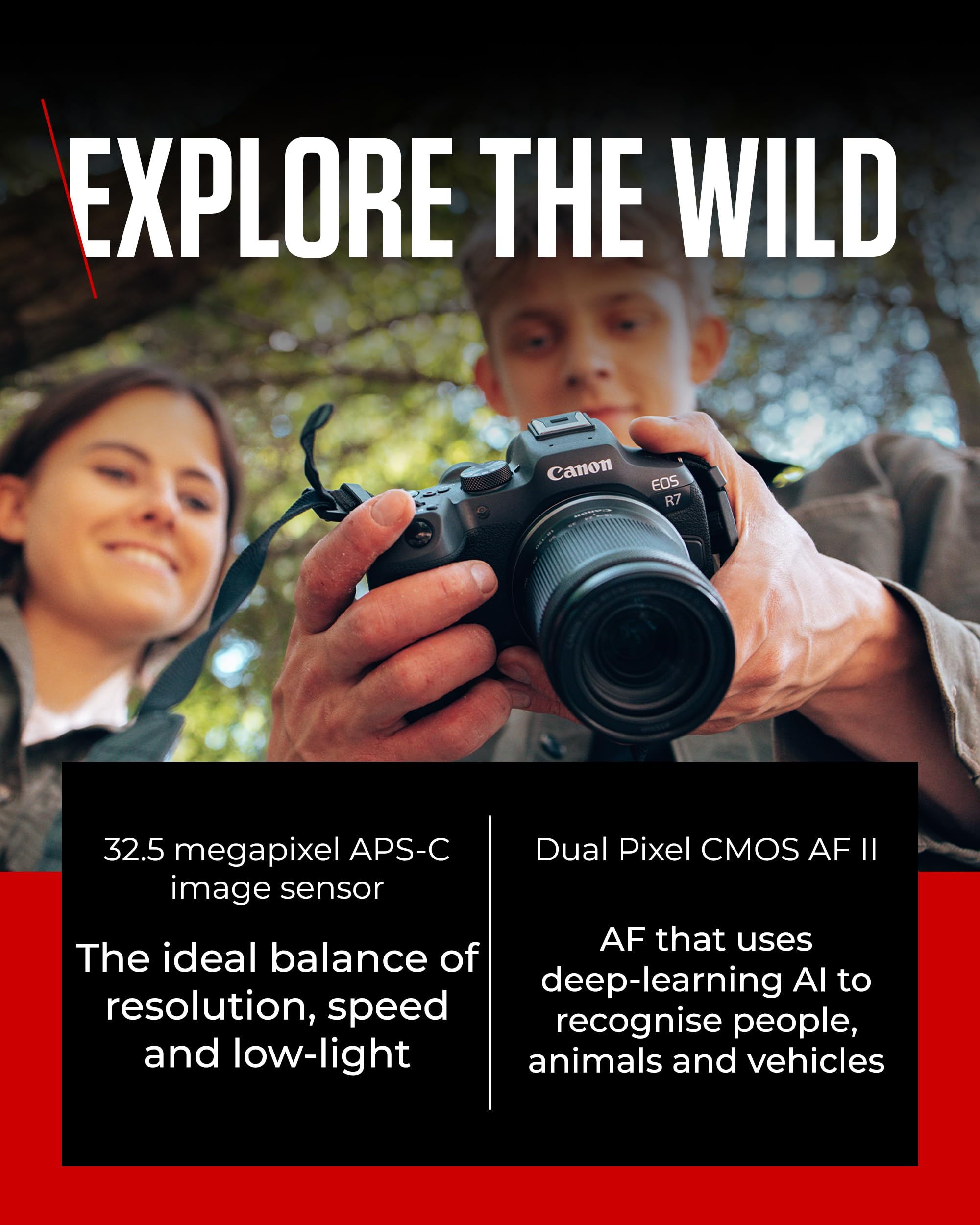 Canon EOS R7 Mirrorless Camera with RF-S 18-150mm Lens - 32.5MP APS-C CMOS Sensor, Dual Pixel AF II, 4K Video, Touchscreen LCD - Perfect for Travel Photography, Vlogging & Content Creation