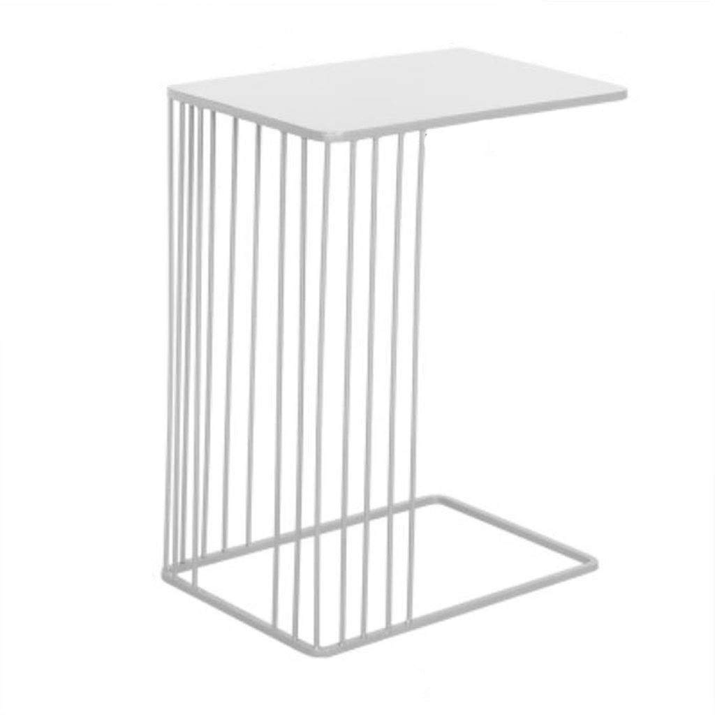 Modern Iron Art End Table with Storage Shelf - 45x30x59cm Multi-Purpose Side Table, Nightstand, Coffee Table for Living Room, Bedroom, Office - Perfect for Holding Lamps, Books & Decor