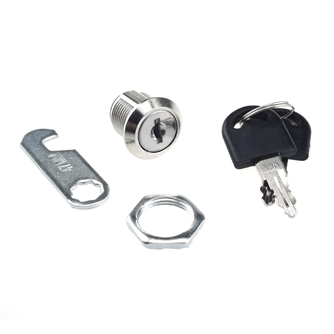 SDTC Tech 1 Pack Cabinet Cam Lock Set with 2 Keys - Secure Drawer Lock for Cabinets, Desks, Tables & Display Cases | Perfect for Home, Office & Retail Storage Security