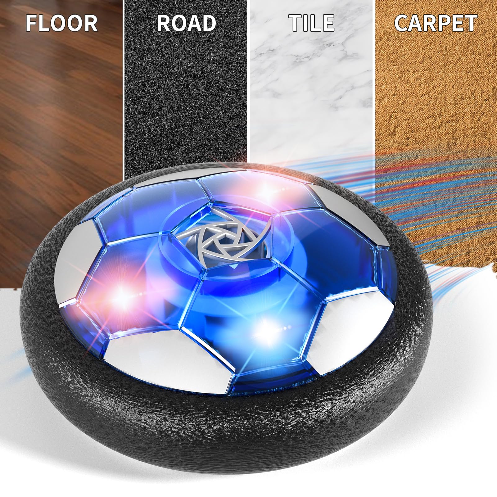 2PCS Hover Soccer Ball Toys for Kids - Indoor Outdoor Sports Game for Boys & Girls Ages 3-8 - Cool Birthday Gifts for 3 4 5 Year Old Boys - Perfect for Backyard Play, Birthday Parties & Family Fun