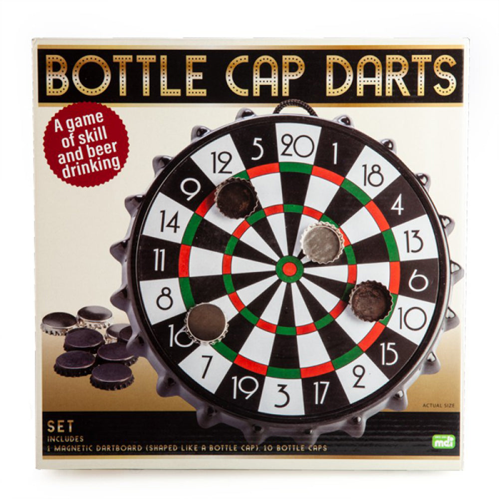 Magnetic Darts Game with Bottle Caps - Fun Indoor/Outdoor Party Game for Adults & Kids - Perfect for Backyard, Bar, and Family Gatherings
