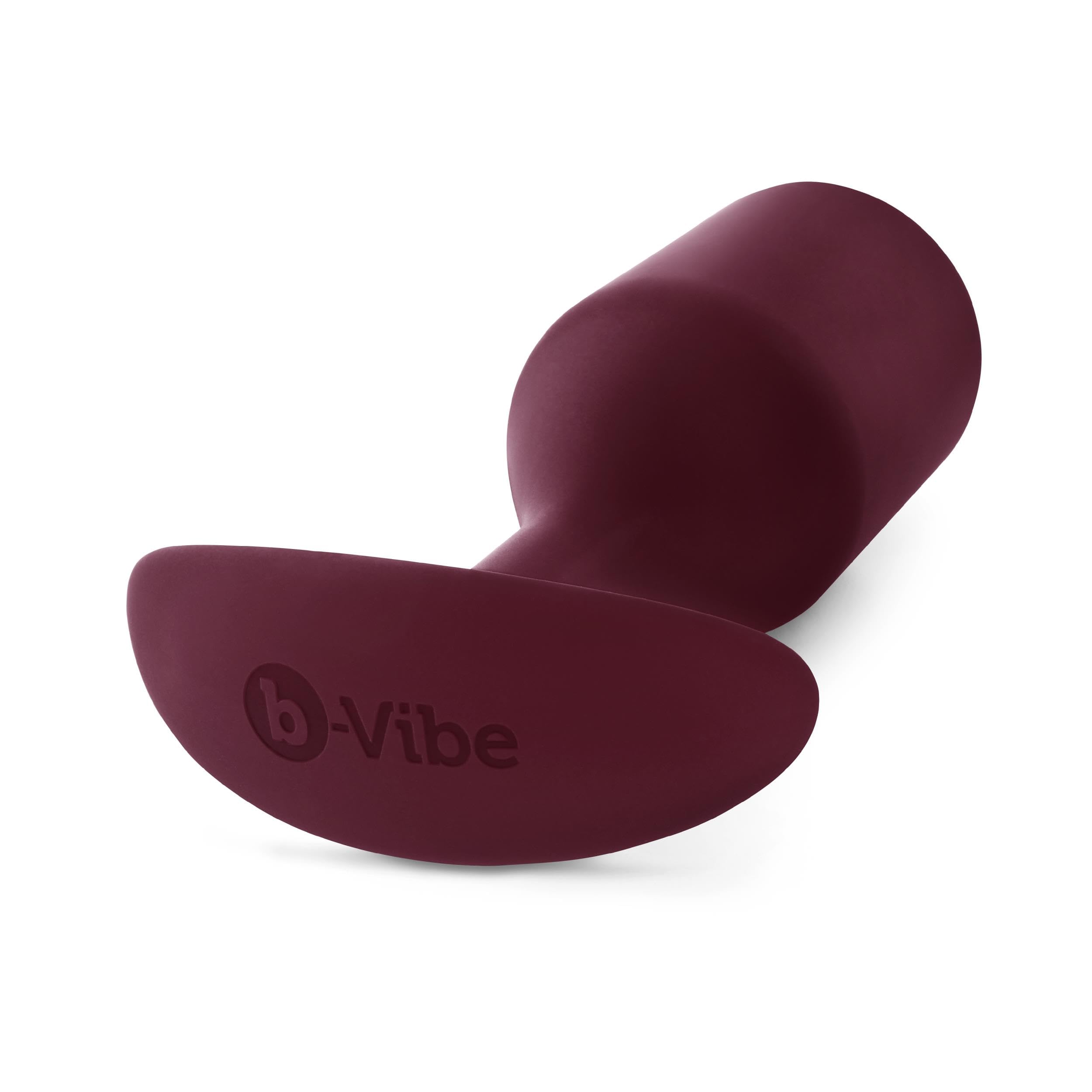 b-Vibe Snug Plug 5 - Weighted Silicone Butt Plug for Men & Women (350g, Dark Red) | Body-Safe Anal Toy for Enhanced Pleasure & Training | Perfect for Solo Play & Couples Exploration