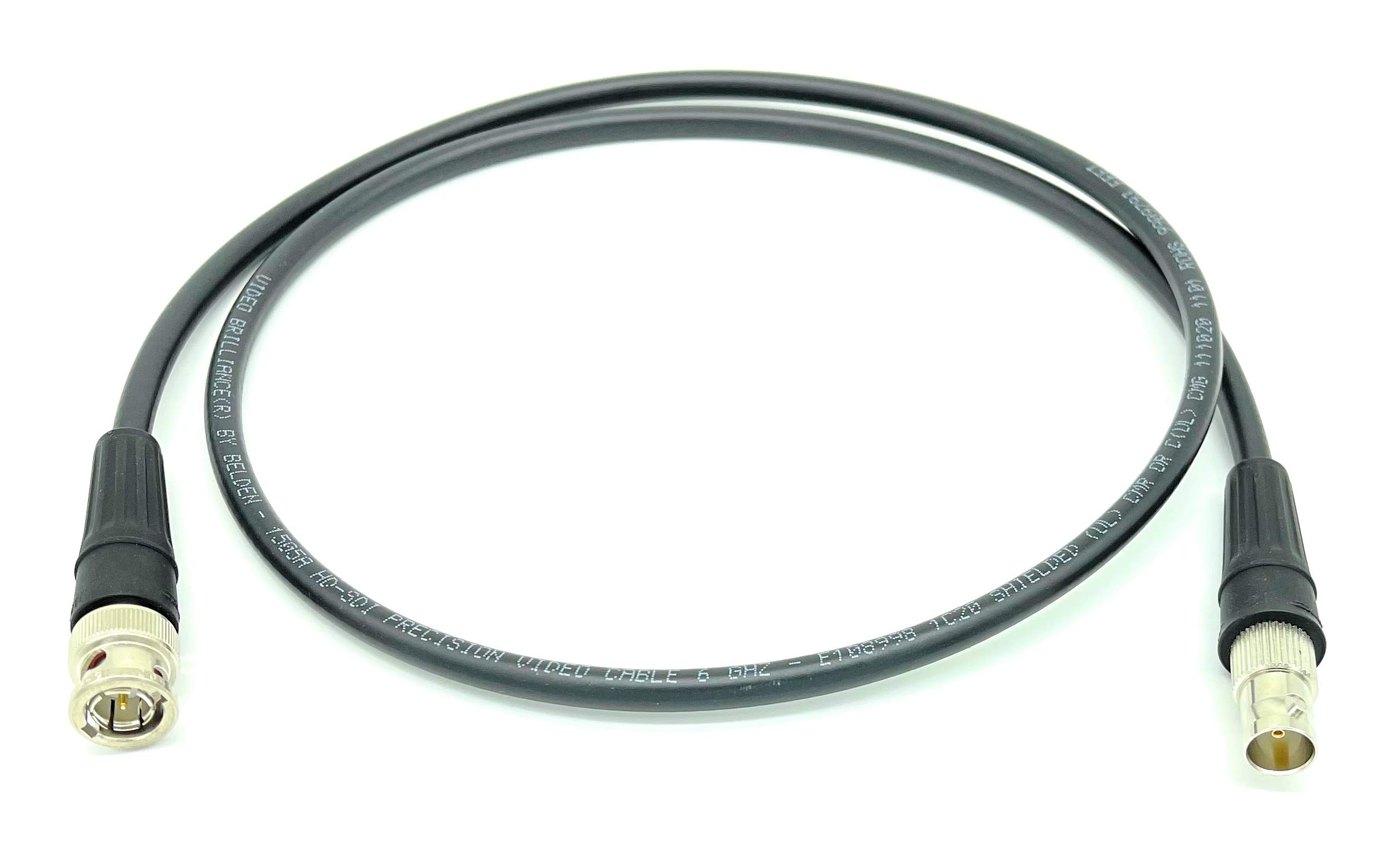 100ft RG59 HD SDI BNC Extension Cable Male to Female - High-Quality AV Video Cable for CCTV, Security Cameras & Broadcast Equipment - Durable Black Coaxial Cable for Professional Installations