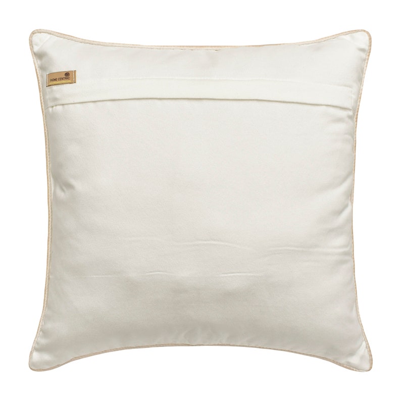 Arella Beige Jacquard Throw Pillow Cover 18x18 - Luxury Decorative Cushion Cover for Sofa, Bed, Living Room - Home Decor Accent Pillow Case