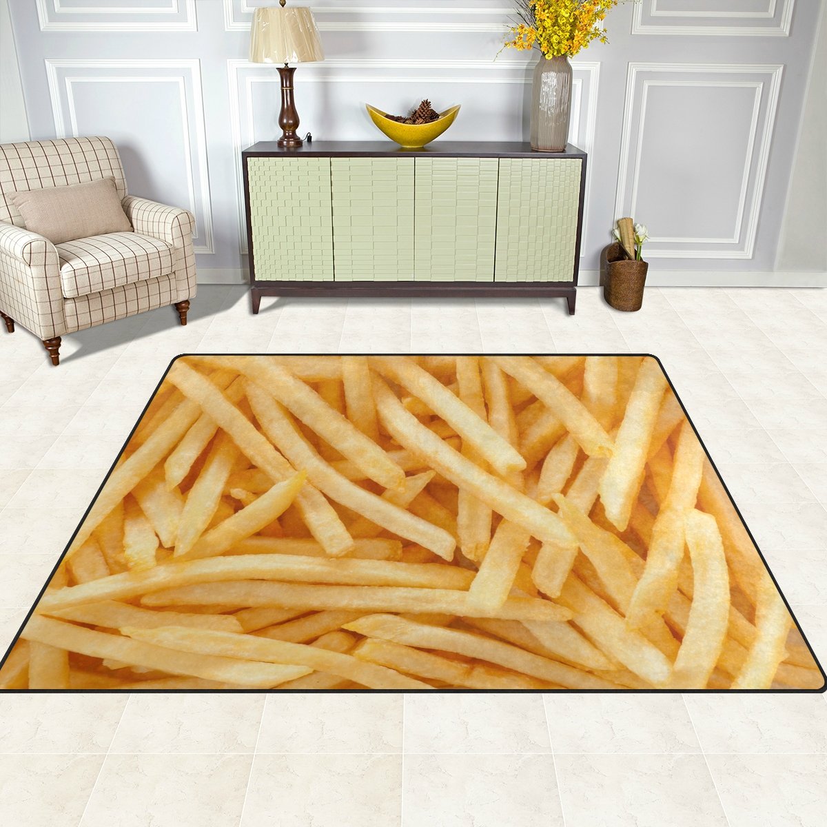 ALAZA French Fries Area Rug - 5'3