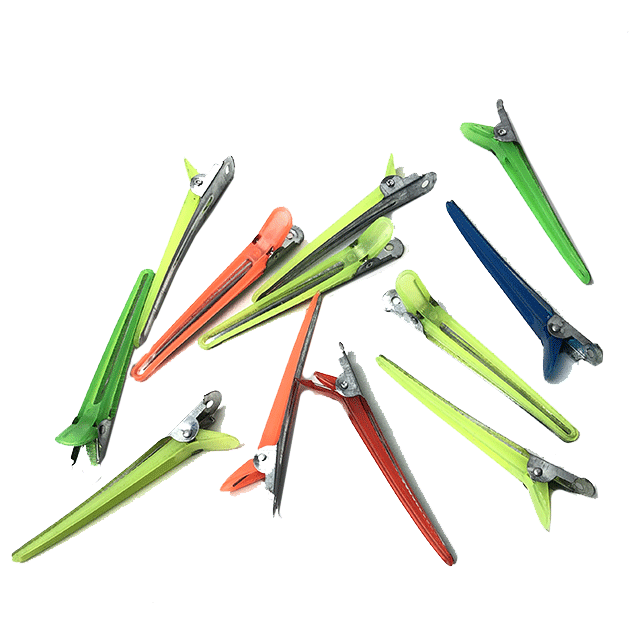 Stainless Steel & Nylon Plastic Sectioning Clips - Hair Styling Tools for Salon Professionals & DIY Hairdressing at Home