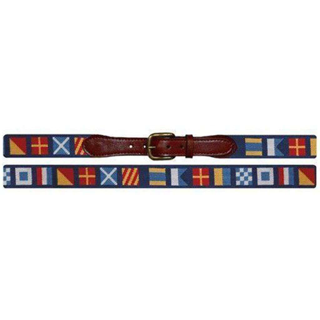 Smathers & Branson Dark n' Stormy Needlepoint Belt - Premium Handmade Men's Fashion Accessory for Casual & Formal Outfits