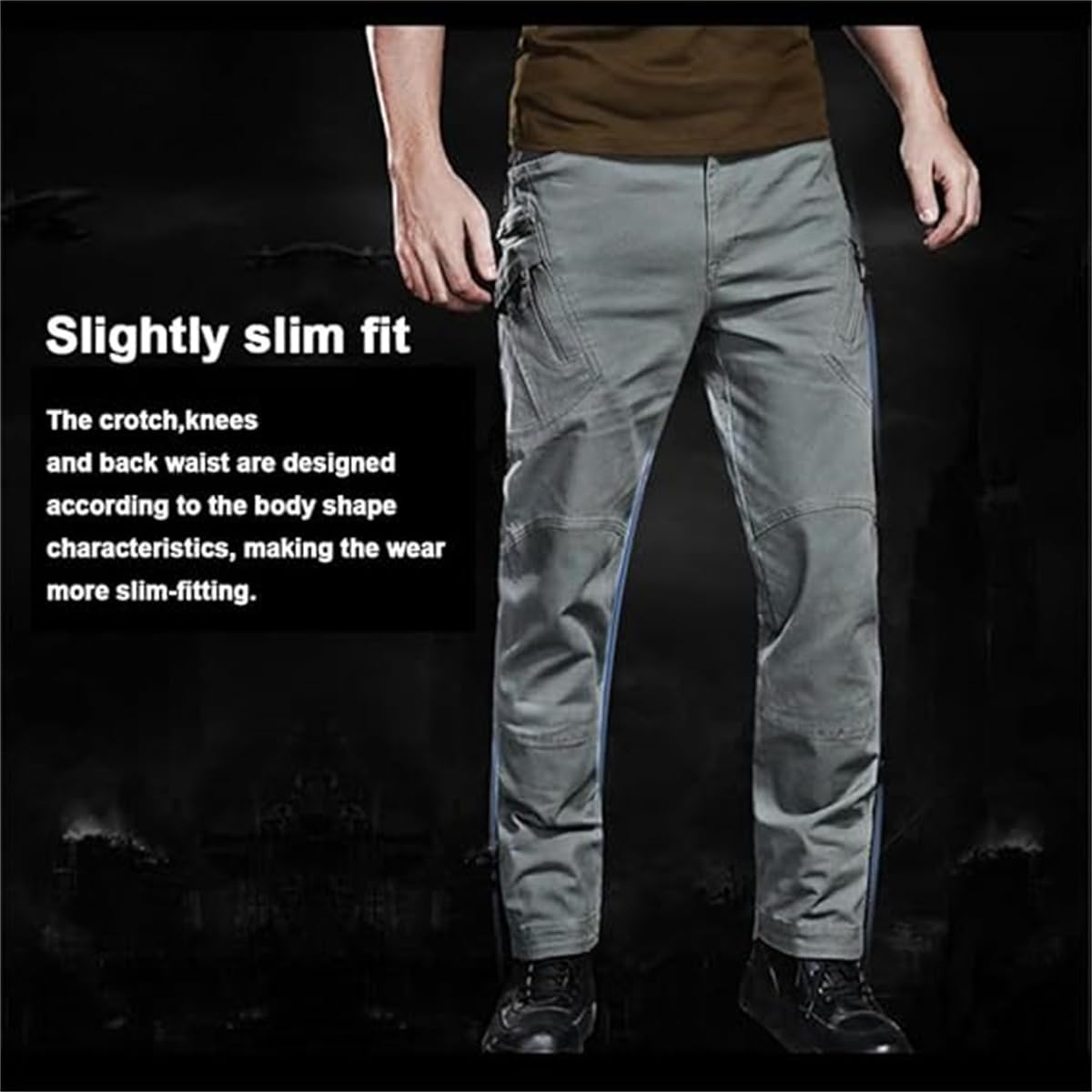 Manbrave Flexcamo Tactical Pants - Men's Relaxed Fit Stretch Cargo Pants with Camouflage Design | Durable & Comfortable for Outdoor Activities, Hunting, Hiking & Casual Wear
