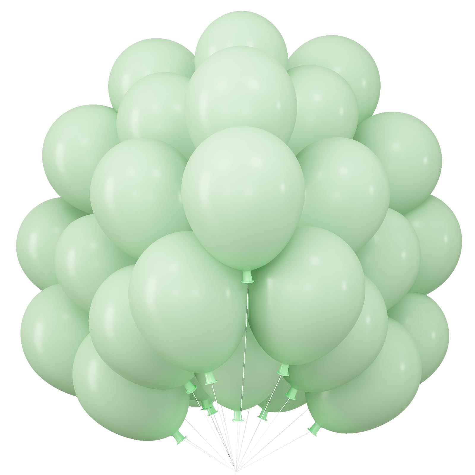 50PCS Mint Green & Turquoise Balloons 10 Inch Double Stuffed Latex Helium Balloons Kit - Perfect for Birthday, Wedding, Baby Shower Party Decorations & Balloon Arches, Backdrops, Centerpieces