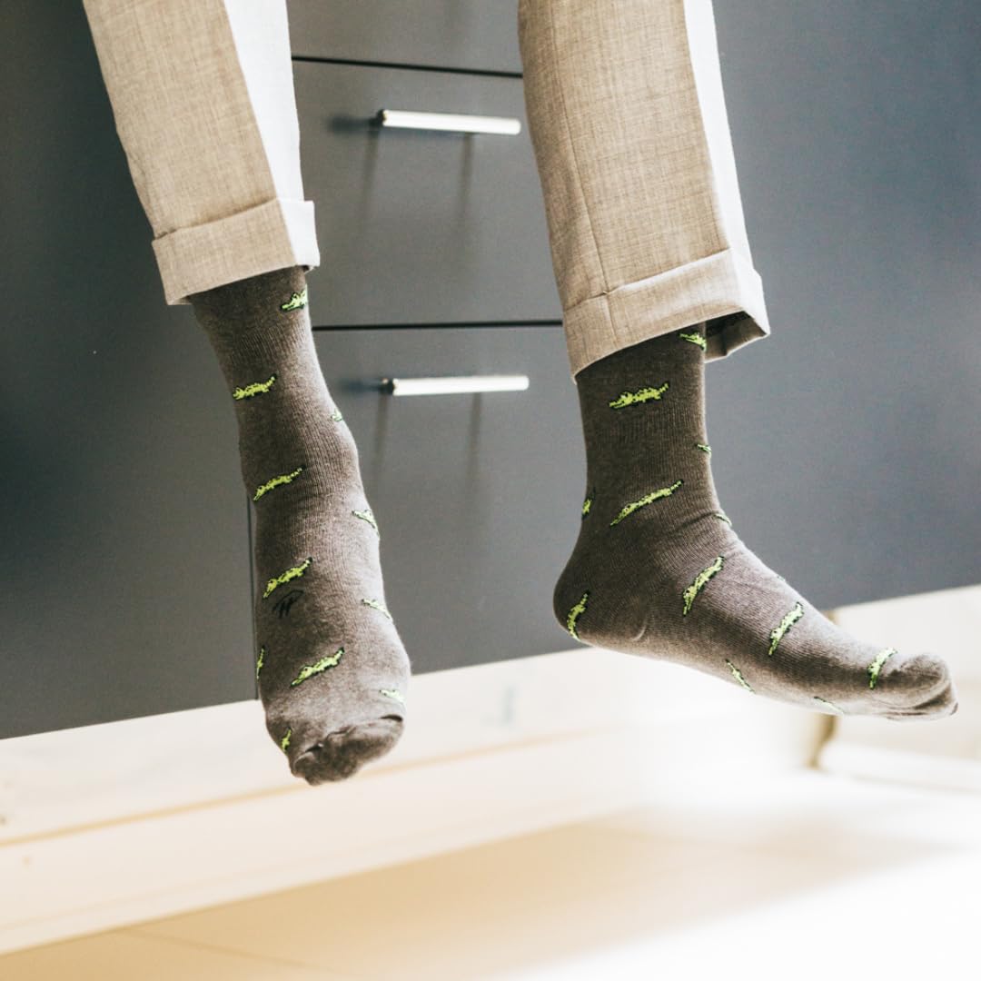 Pierre Henry Men's Over the Calf Dress Socks (9-Pack) | Colorful Funky Cotton Dress Socks for Business & Casual Wear | Perfect for Office, Parties & Formal Events