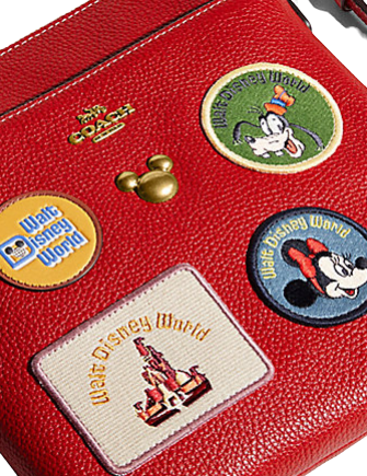 Coach Disney X Coach Kitt Messenger Crossbody Bag with Patches - Stylish Vintage-Inspired Shoulder Purse for Women, Perfect for Daily Use, Travel & Disney Theme Outfits