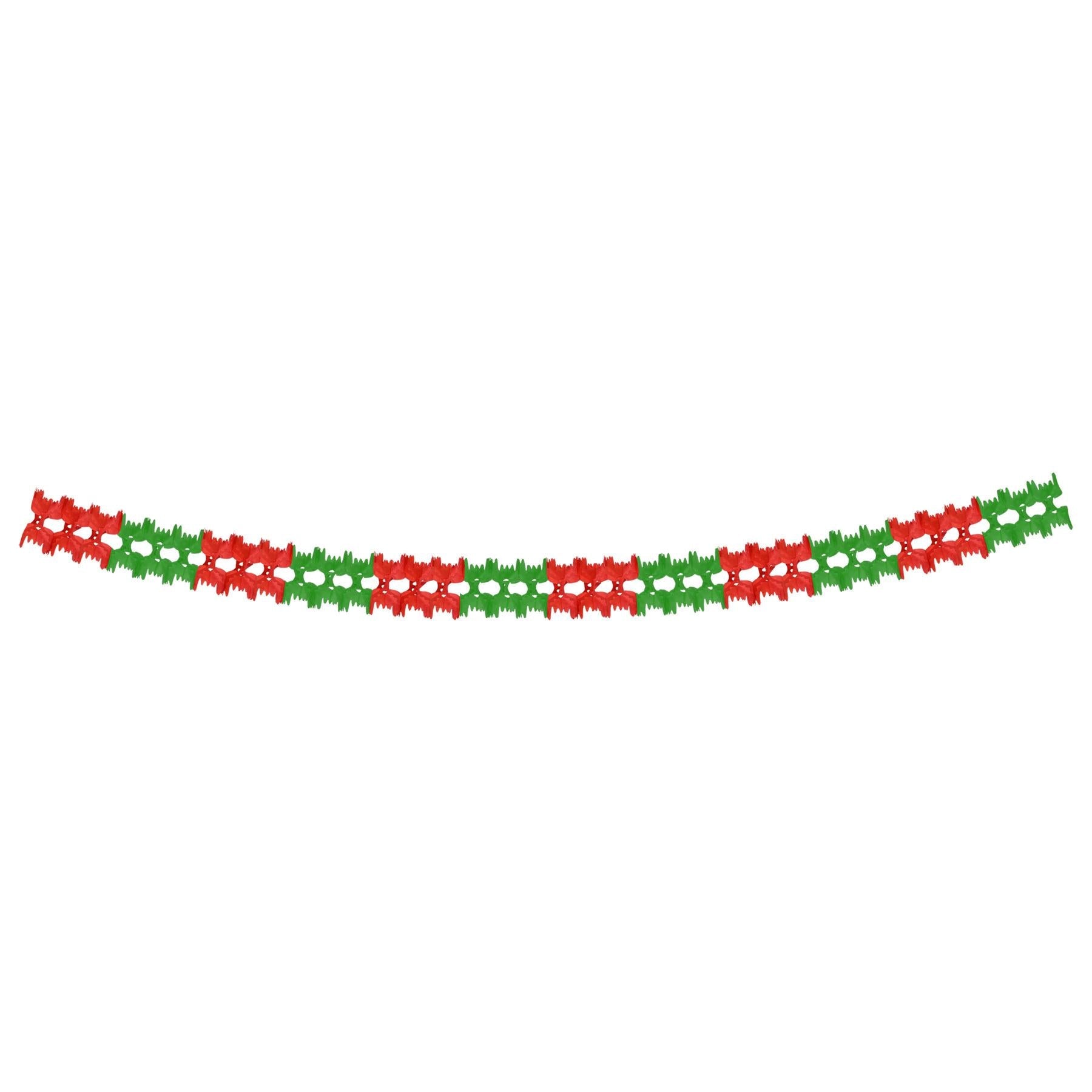 12 Pack Beistle Christmas Garland Decorations - Red and Green Holiday Party Decor for Tree, Mantel, and Home Festive Decorating