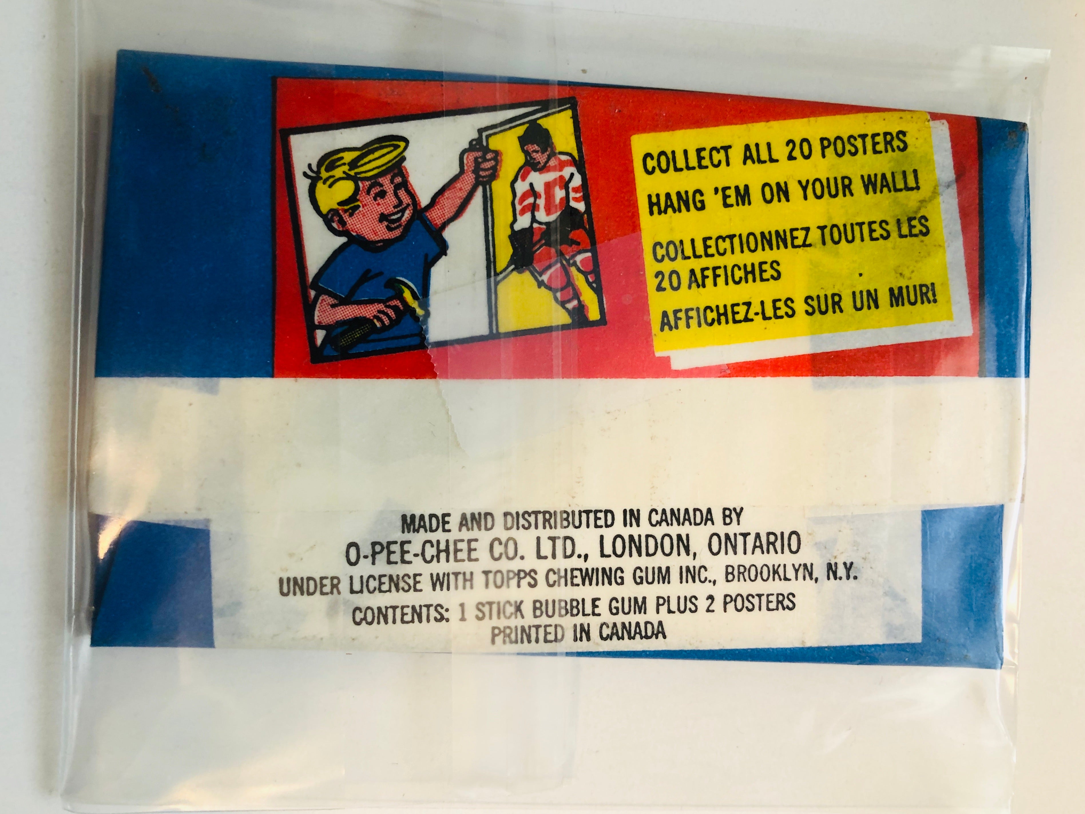 1973 OPC WHA Hockey Posters Sealed Pack - Vintage Collectible Sports Memorabilia for Fans & Decor