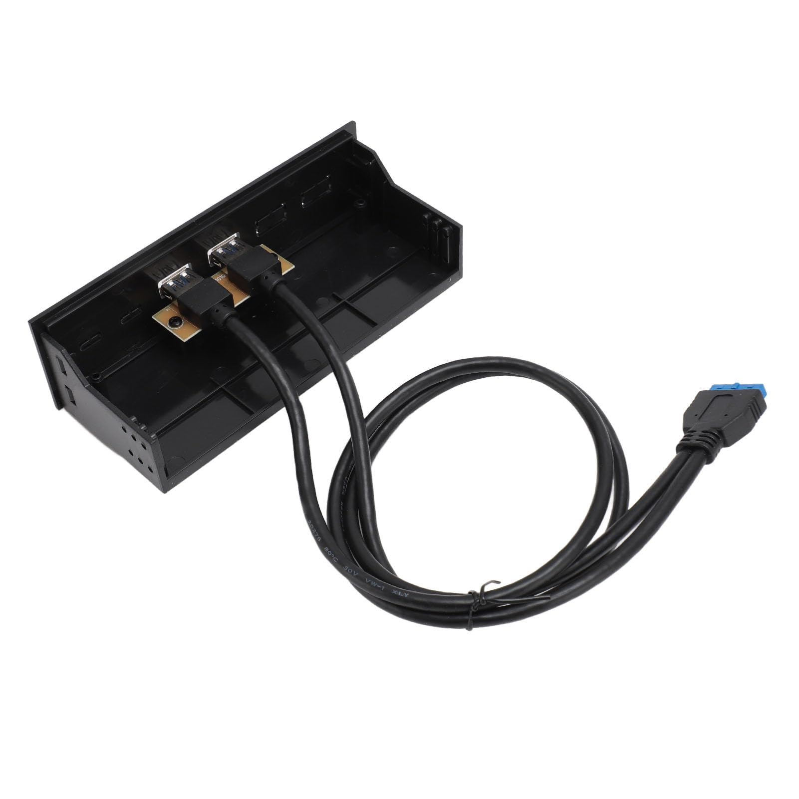 5.25 Inch USB 3.0 Hub Dual Port 5Gbps Expansion Card - High Speed Data Transfer for PC, Laptop, Desktop Computer - Easy Install in Computer Case for Extra USB Ports - Perfect for Gaming, Workstation & Home Office Setup