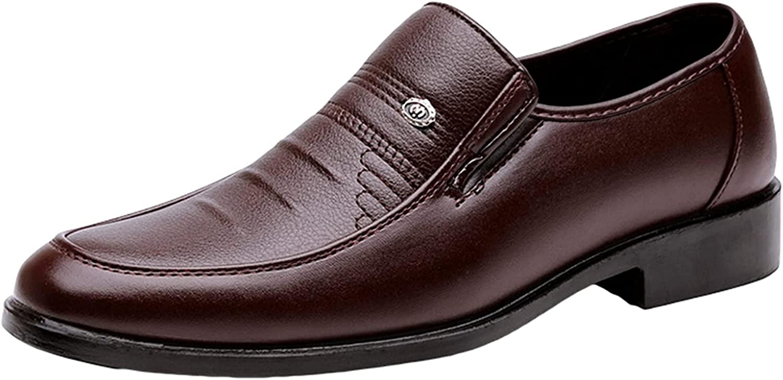 PXHBHP Men's Casual Flat Shoes - Breathable Low Top Business Shoes for Office & Meetings | Spring & Autumn Formal Wear | Comfortable Slip-On Dress Shoes for Professional & Business Casual Outfits