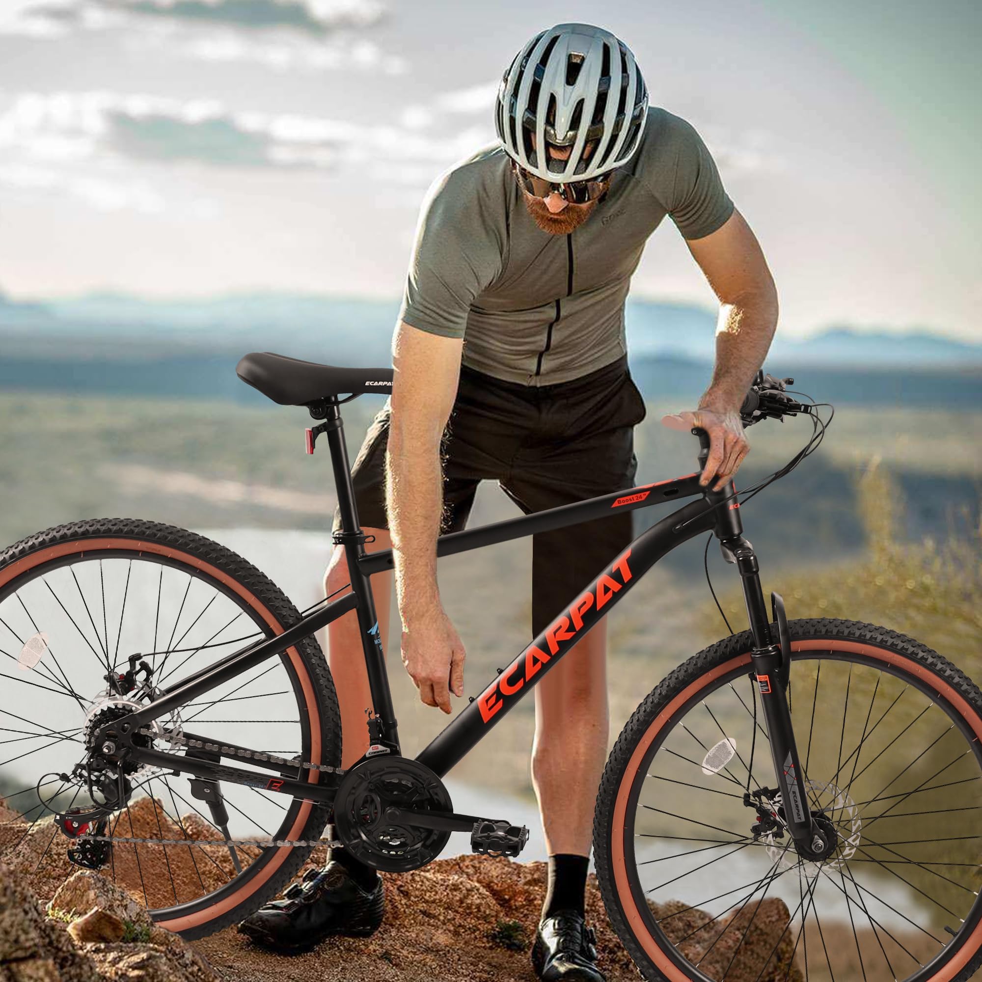**24/26/27.5 Inch Full Suspension Mountain Bike for Men & Women - 21-Speed Aluminum/Steel Frame - Perfect for Commuting, School, Work & Snow Riding - Ideal Birthday & New Year Gift**