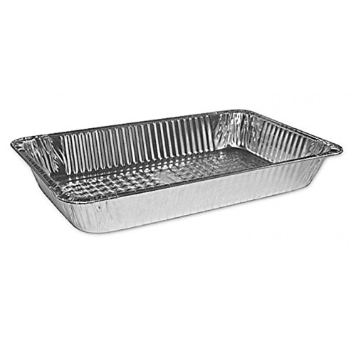 Disposable Aluminum Foil Pans with Clear Dome Lids - 100 Pack Full-Size Deep Baking Containers for Takeout, Catering & Meal Prep | HFA 2019 Commercial Grade Food Storage Solution