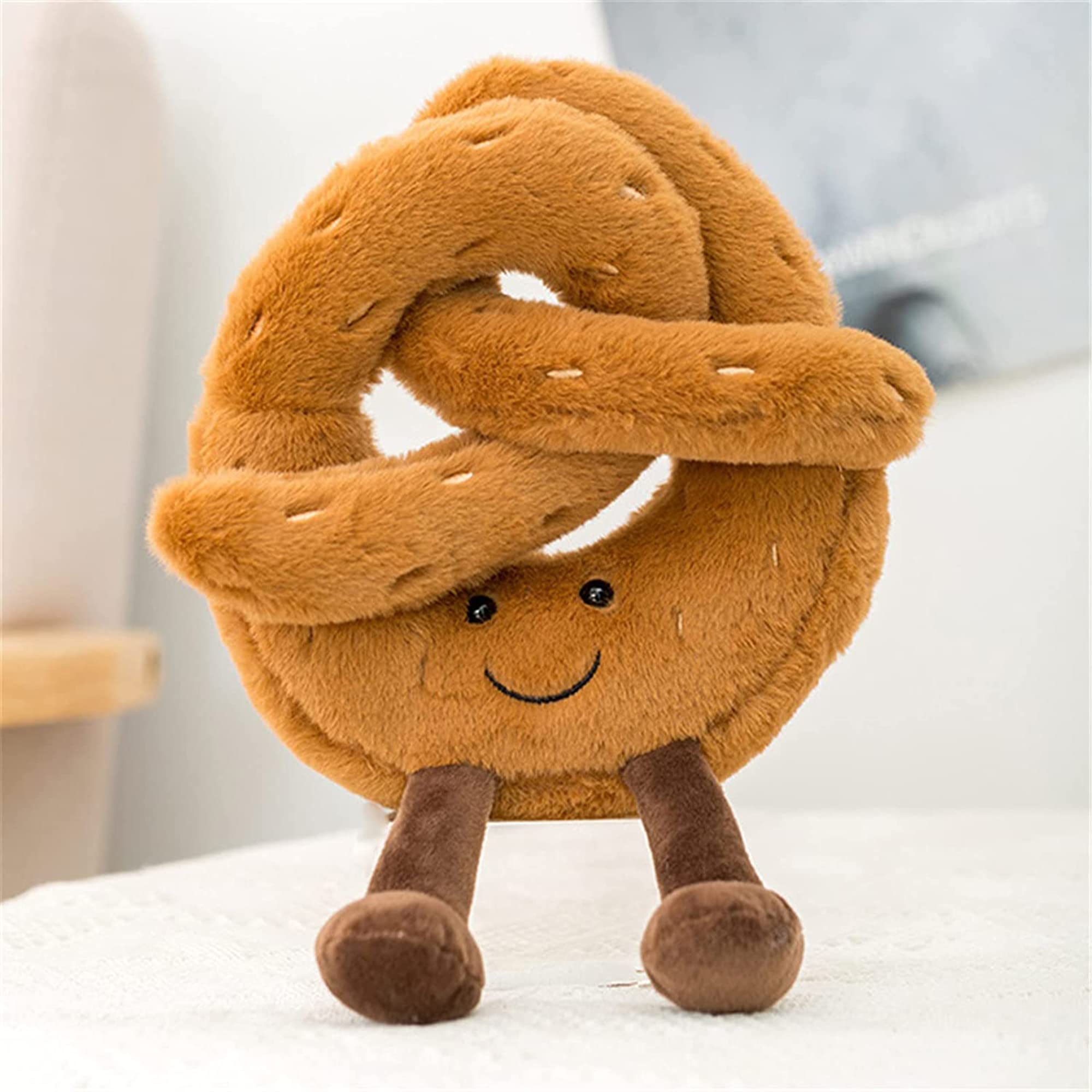 Soft Pretzel Plush Pillow Toy - Cute Stuffed Animal Bread Plushie for Kids, Funny & Huggable Gift for Birthday, Christmas & Home Decor | Perfect for Playtime, Cuddling & Room Decoration