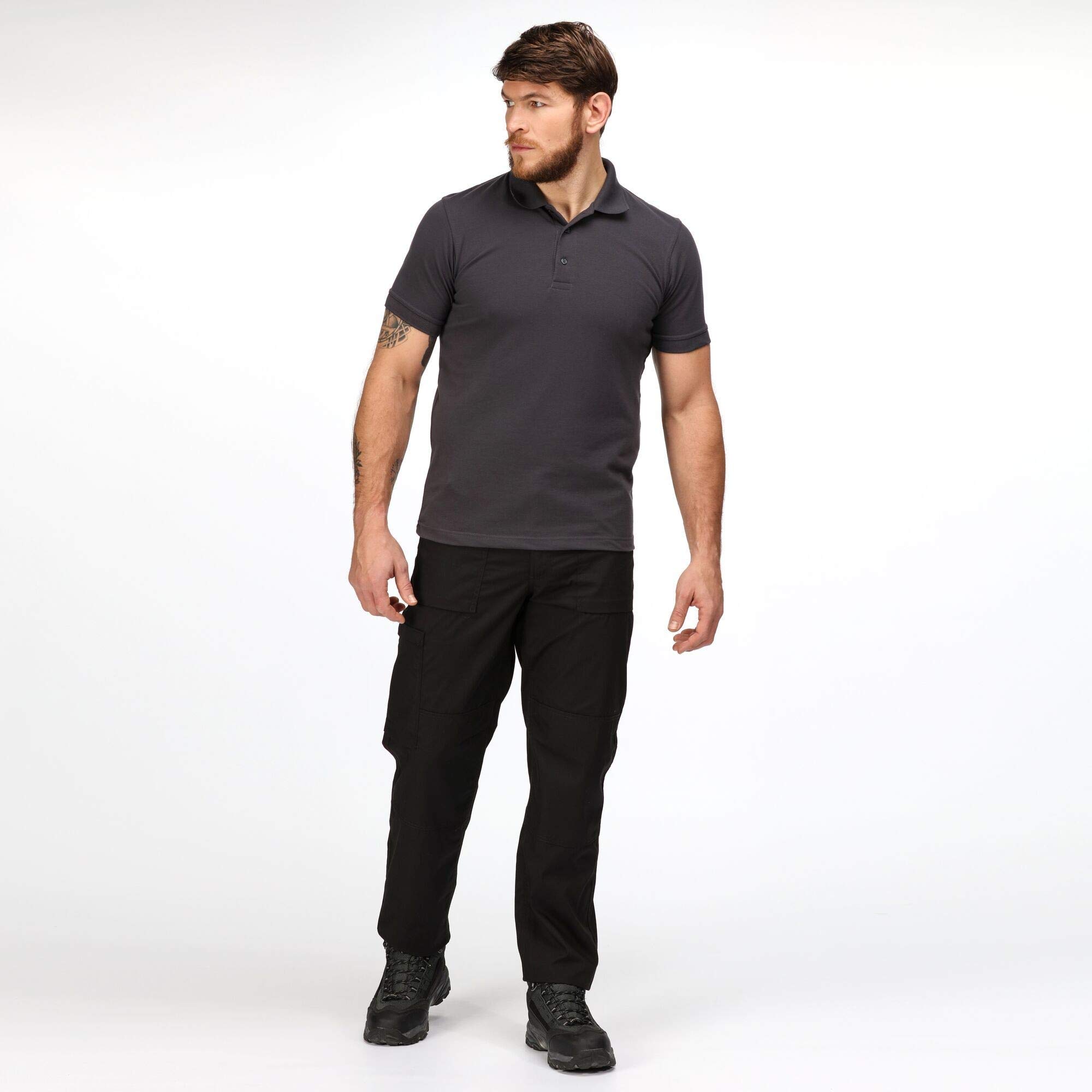 Men's Tactical Pants Black Size 44 - Durable Outdoor Hiking Work Pants for Adventure, Camping & Military Use