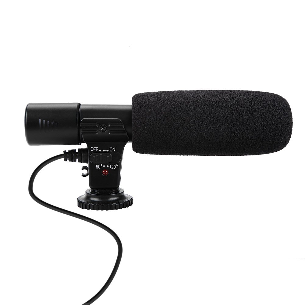 Best Lightweight Portable Condenser Microphone with Windscreen for DSLR Camera & Camcorder - Perfect for Vlogging, YouTube Videos & Professional Recording