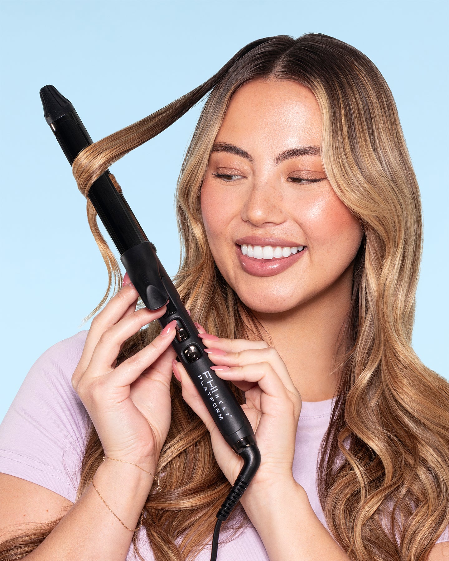 Professional Titanium Platform Curling Iron for Salon-Quality Waves - Perfect for Home Styling & Salon Use