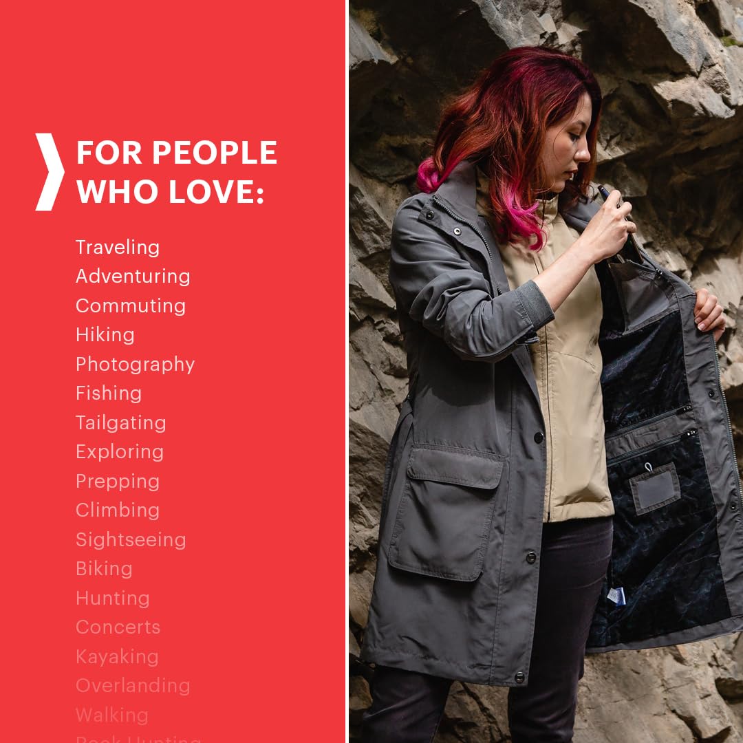 SCOTTeVEST Women's Rhonda Jacket with 20 Hidden Pockets - Water Repellent Trench Coat for Travel, Commuting & Outdoor Activities | Stylish & Functional Coat for Business Trips, Airport Security & Everyday Wear