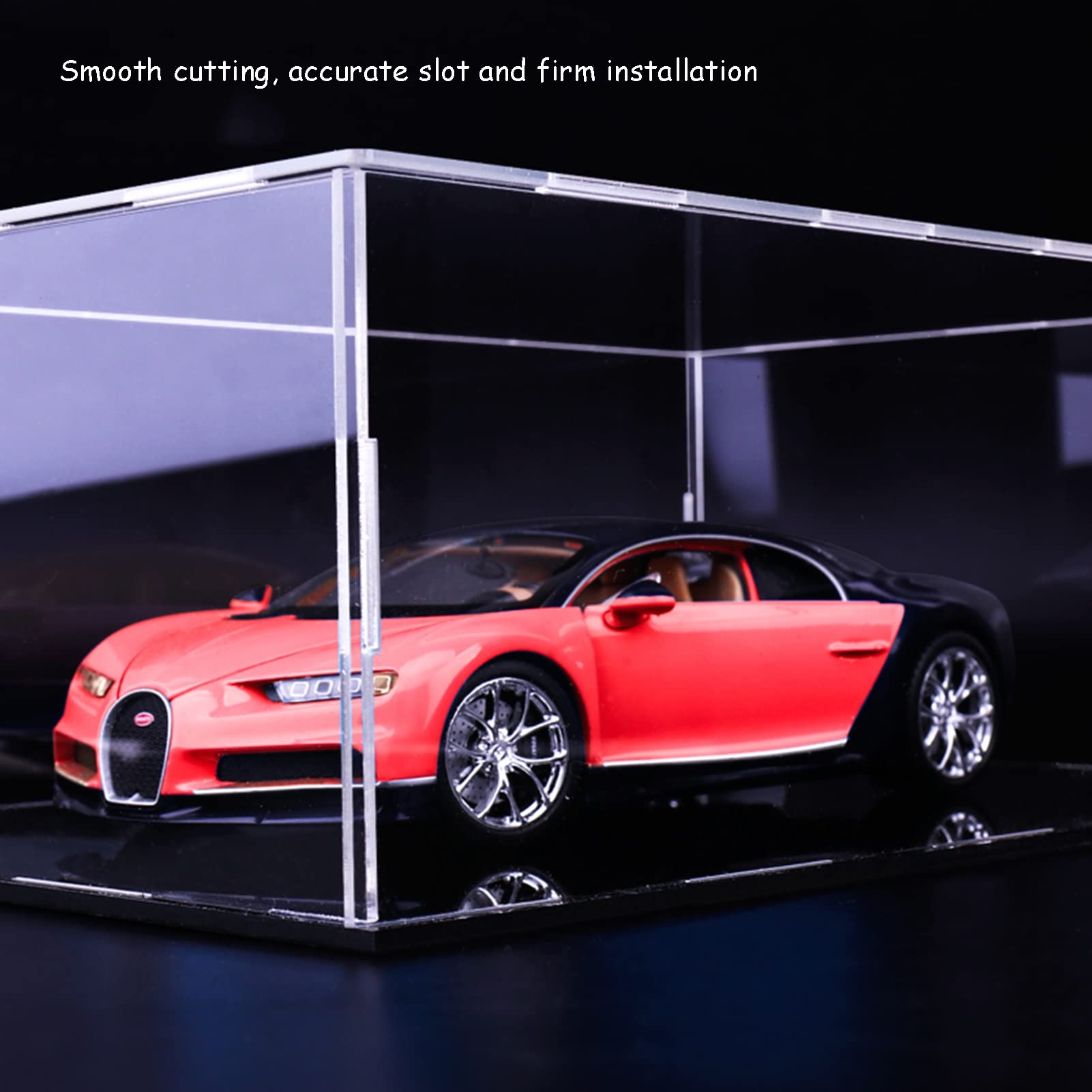 Acrylic Display Case with Plastic Base - Clear Dustproof Protection Box for Collectibles, Toys & Figures - Countertop Organizer Stand - Easy Self-Assembly - Perfect for Showcase, Retail Display & Home Decor
