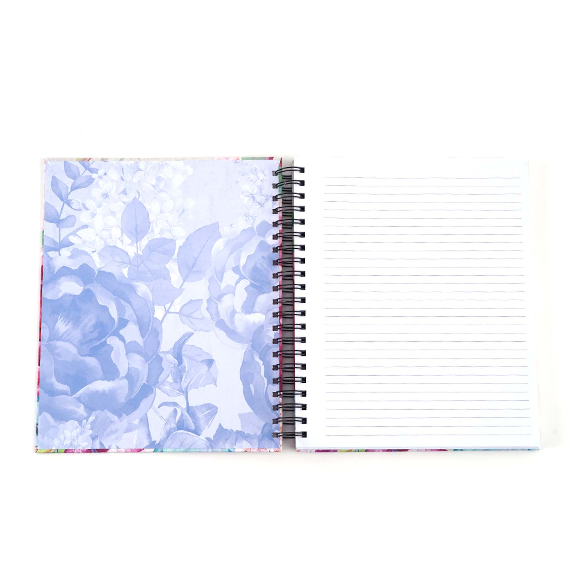 140-Sheet/280-Page Spiral Notebook with Hard Cover & Heart Stamp - Beach & Bloom Designs, 11.25