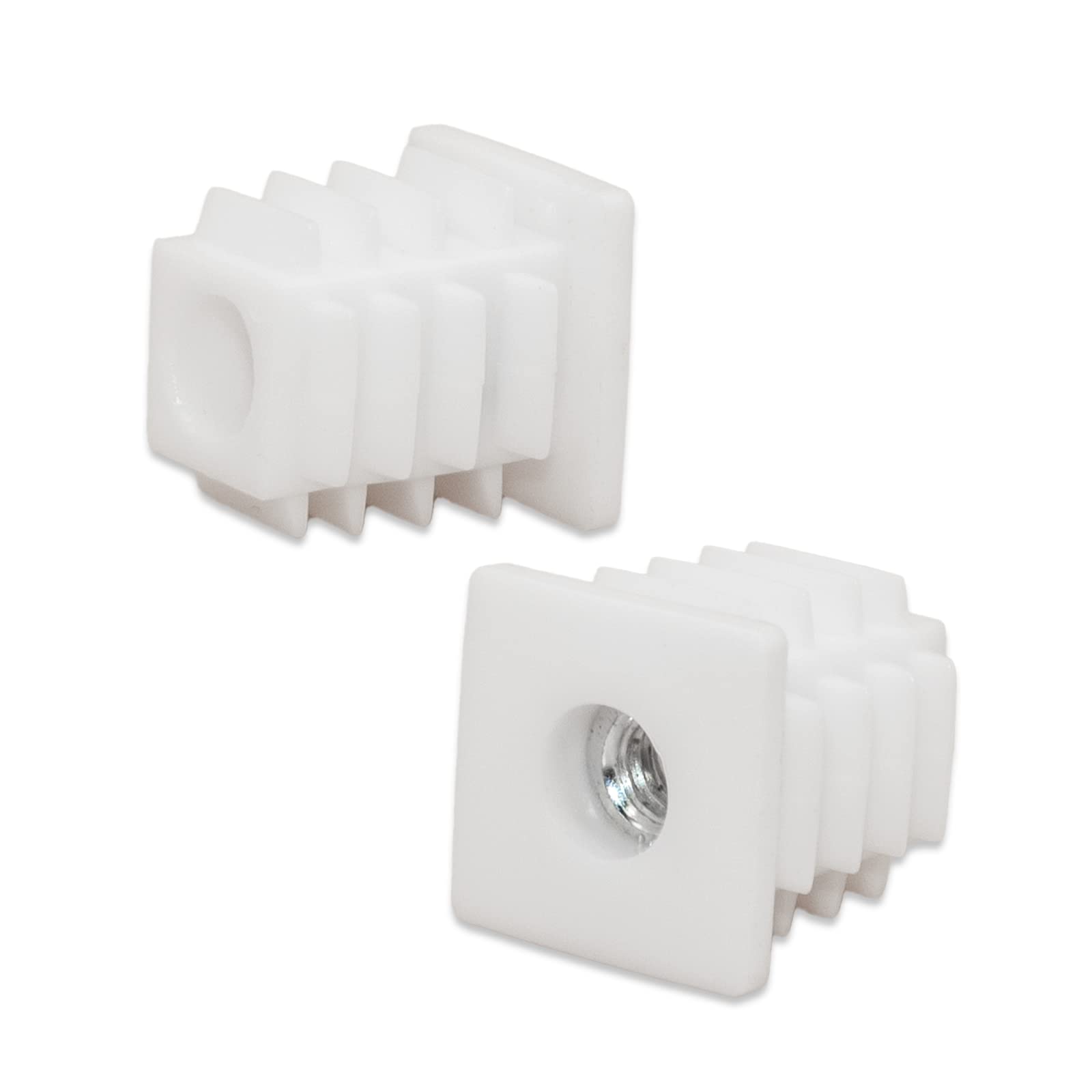16 Pack M6 Thread Plastic Leveling Feet - 19x19mm (3/4