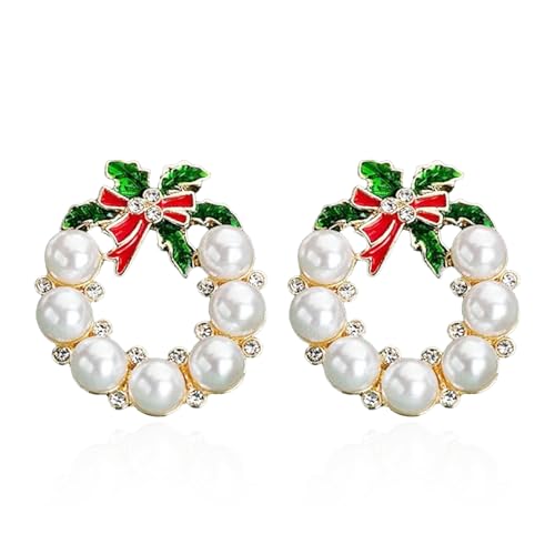 B: pearl wreath earrings