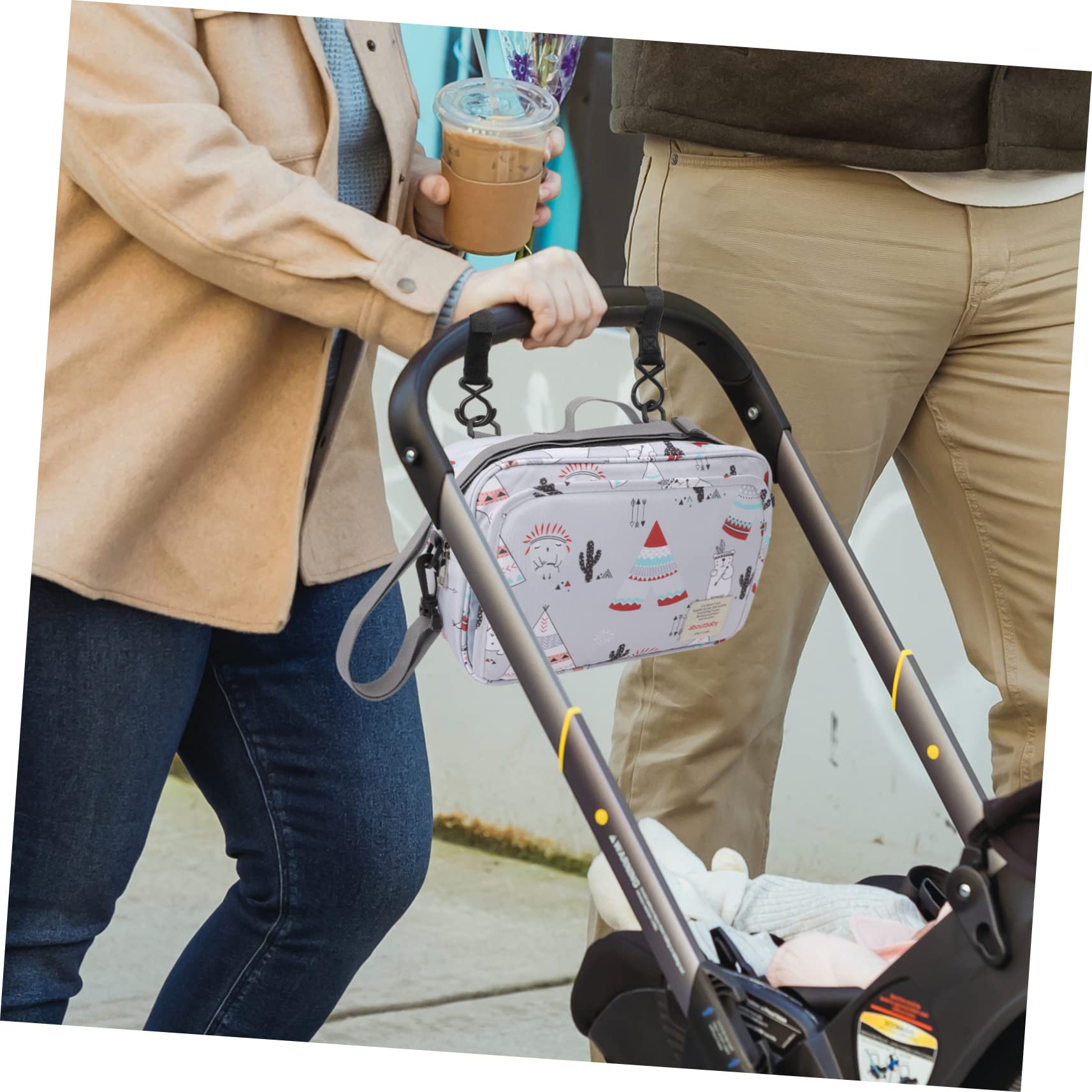 VICASKY 5-Piece Waterproof Travel Diaper Bag Organizer - Large Tote Purse with Multiple Pockets, Polyester Baby Changing Bag for Moms - Perfect for Daycare, Beach Trips & Family Outings