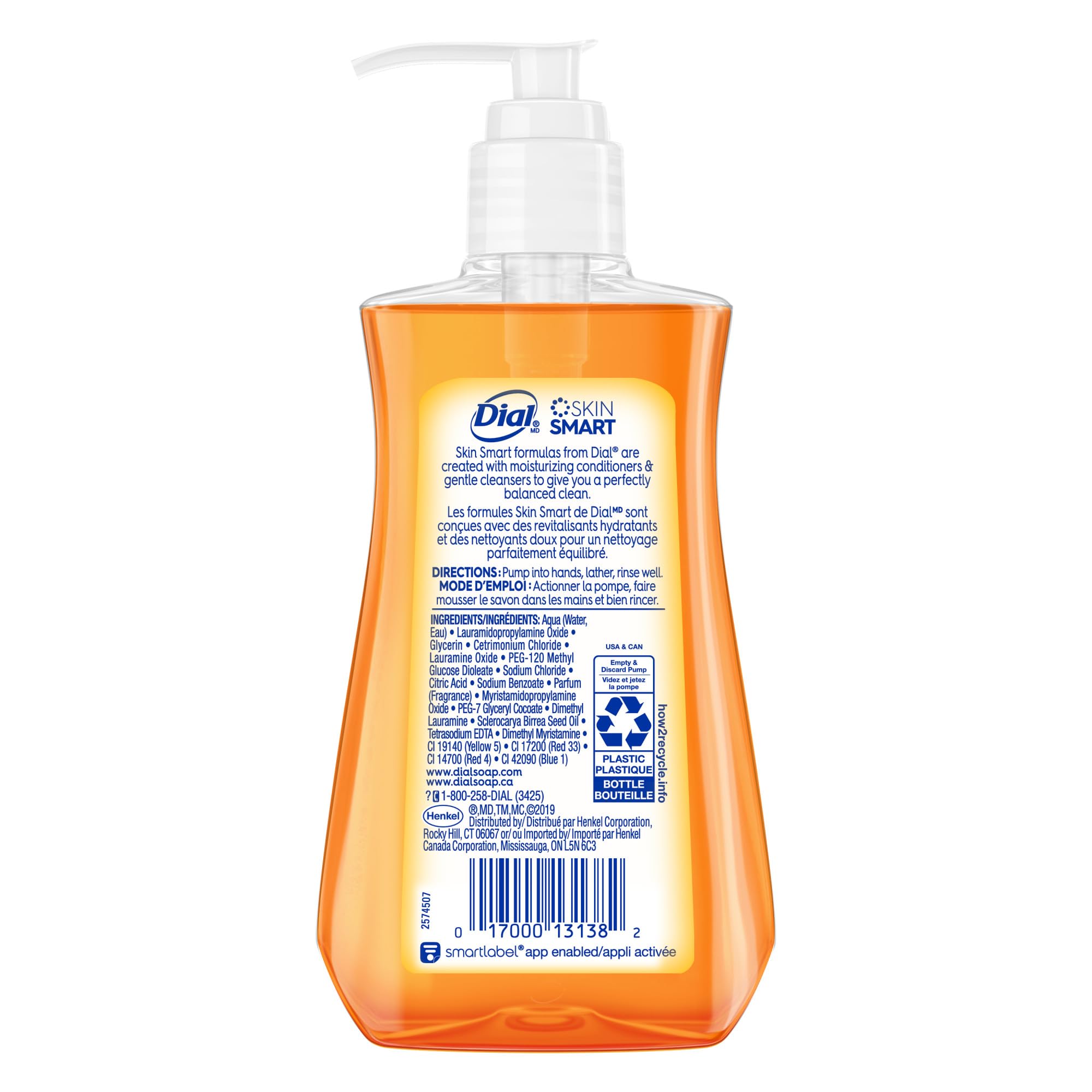 Dial Marula Oil Liquid Hand Soap, 7.5 Fl Oz - Moisturizing & Gentle for Dry Skin - Perfect for Bathroom, Kitchen & Office Use