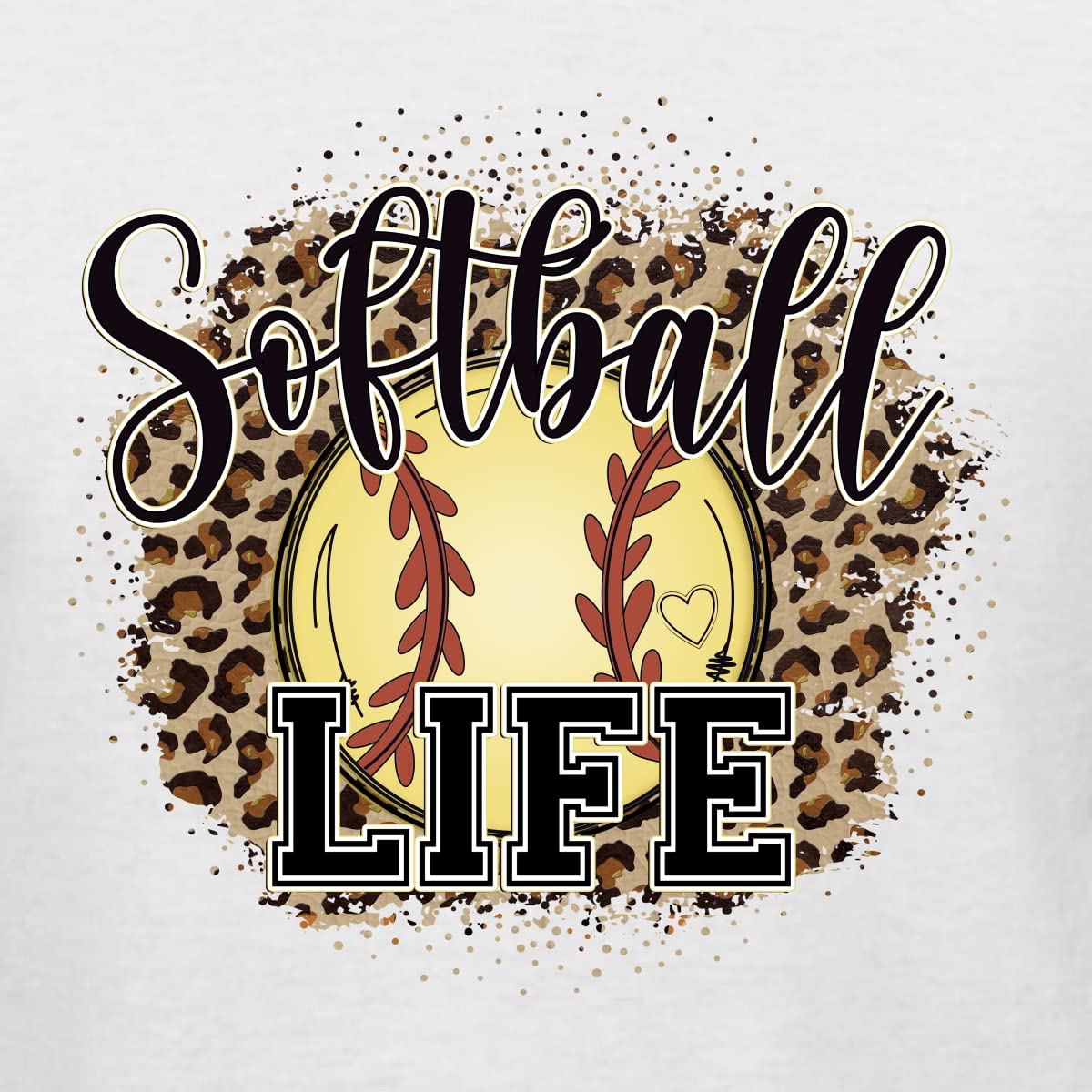 Wild Bobby Softball Life Animal Print Long Sleeve Shirt for Women & Men - Perfect for Baseball Games, Team Sports & Casual Wear