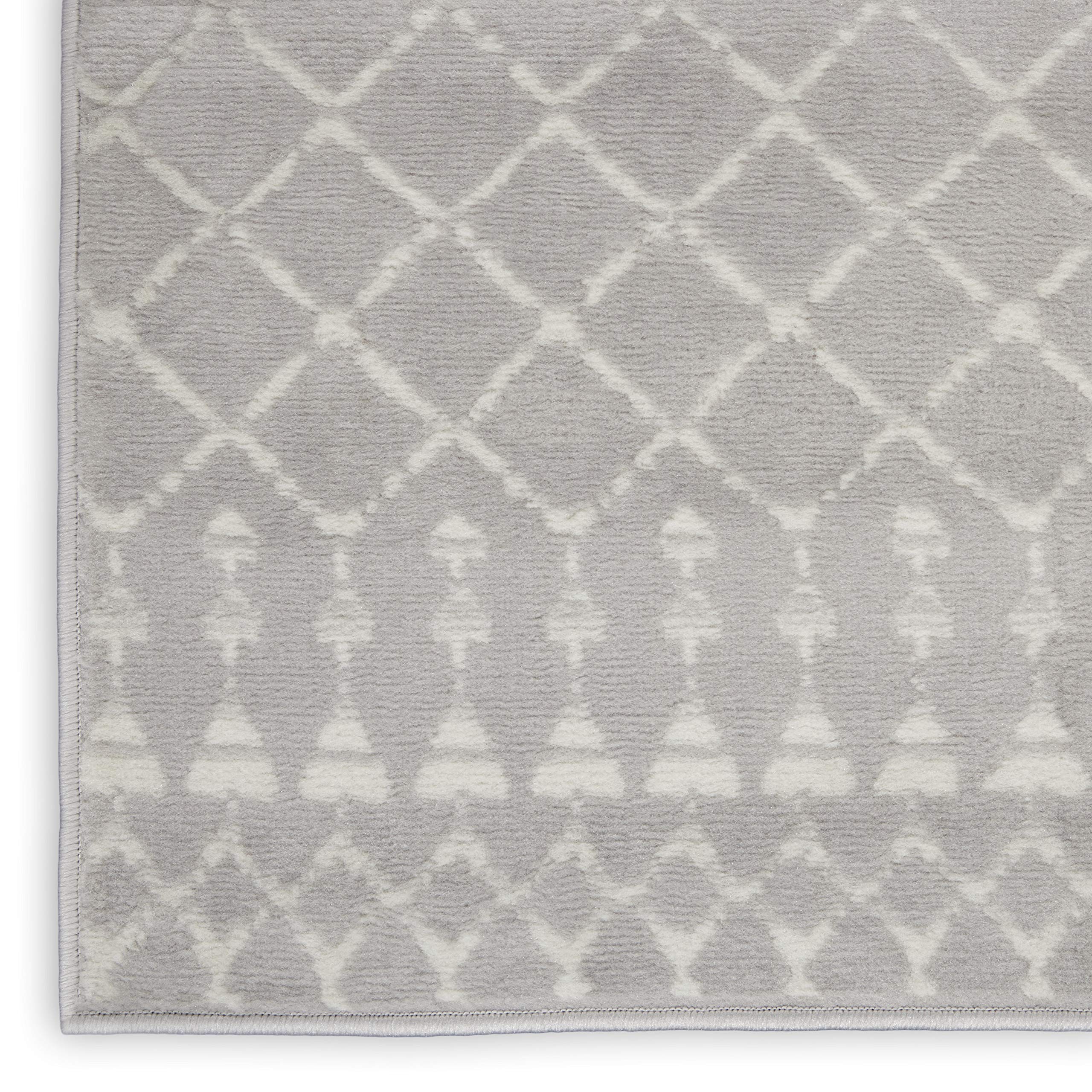 Nourison Whimsicle Moroccan Grey 7' x 10' Area Rug - Easy to Clean, Non-Shedding, Soft & Durable - Perfect for Bedroom, Living Room, Dining Room & Kitchen Decor (7x10) - Ideal for Cozy Home, Office or Airbnb Styling