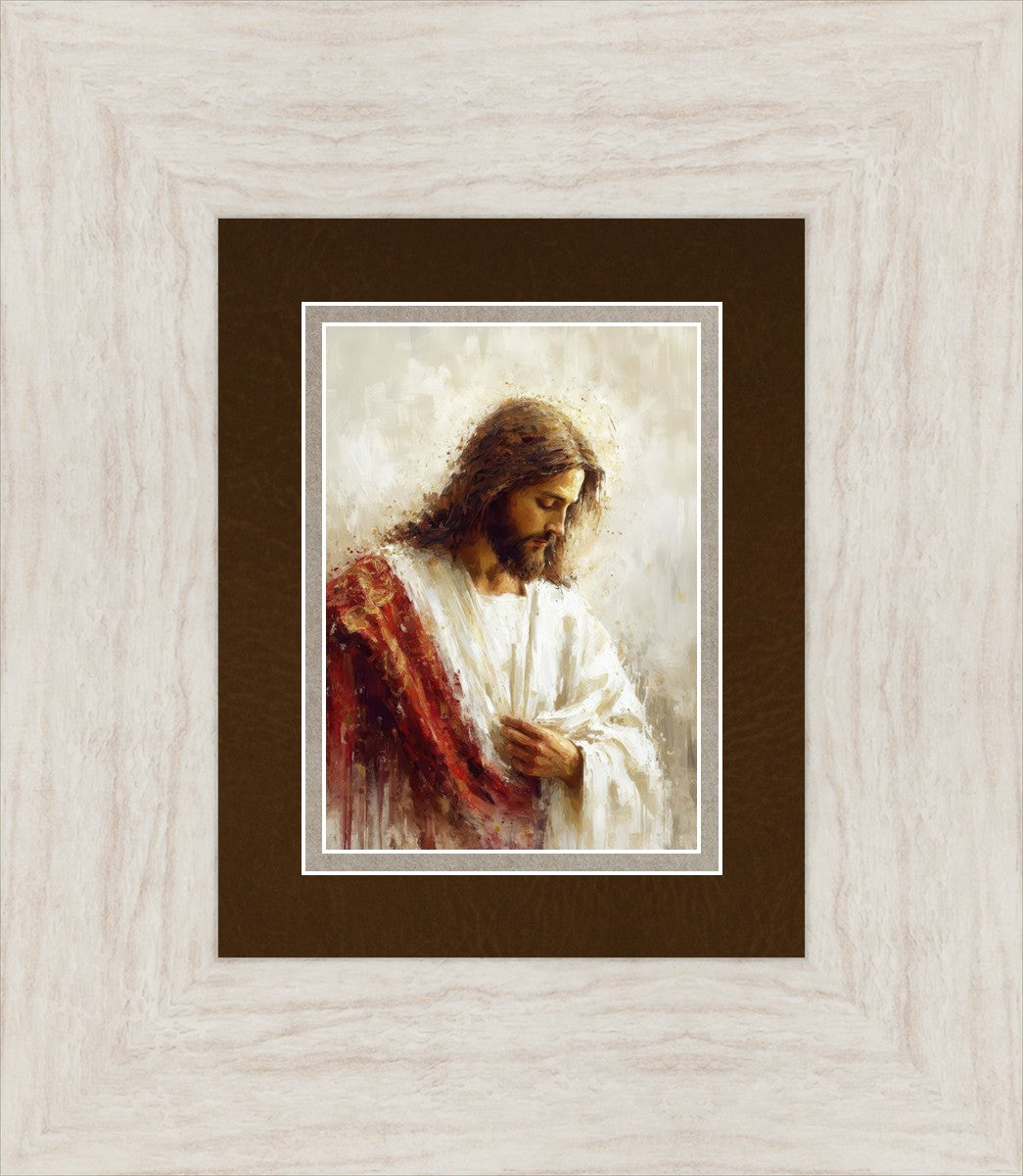 Jesus Christ in Red Robes - Religious Wall Art for Home & Church Decor - Perfect for Prayer Rooms, Sunday Schools & Christian Gifts