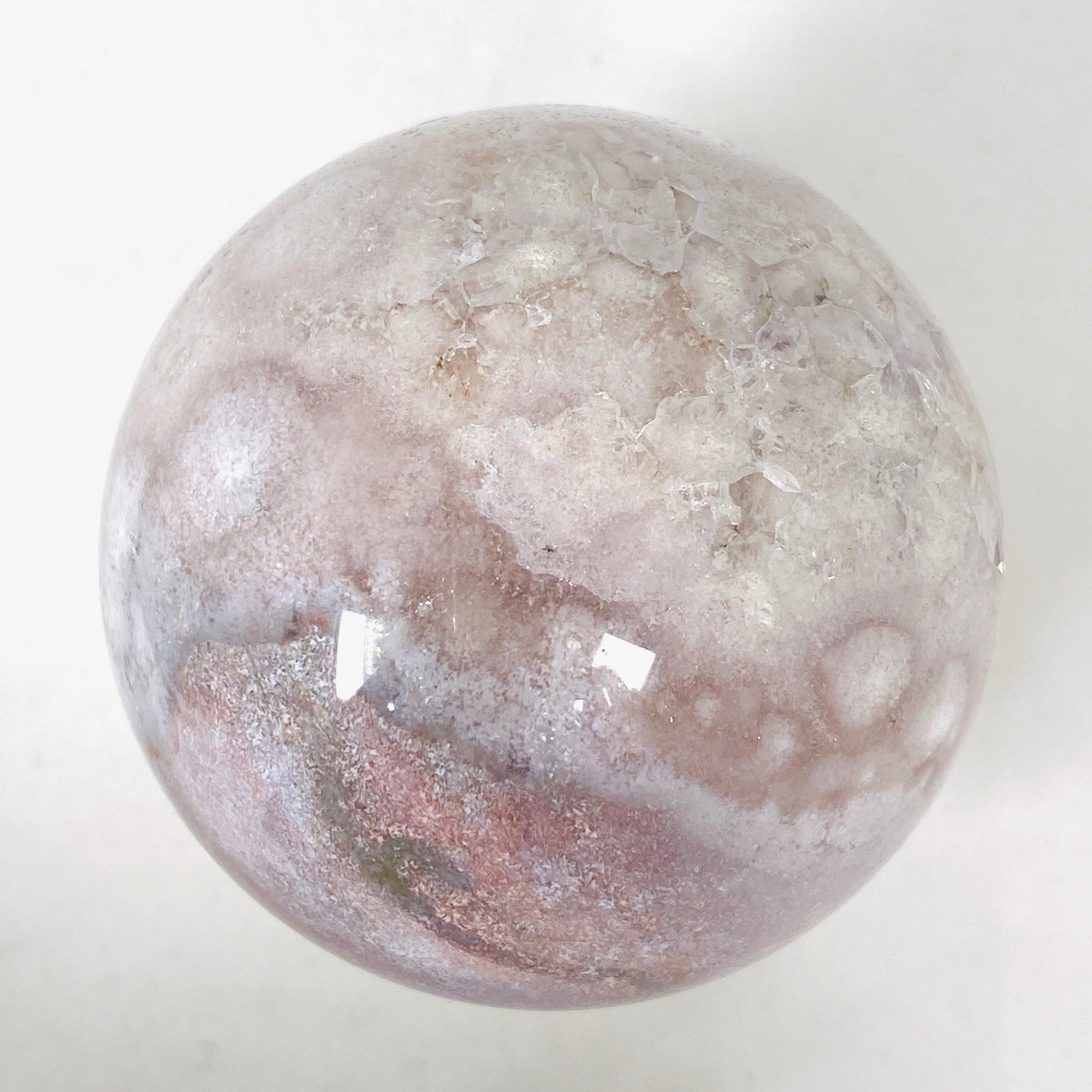 Natural Pink Amethyst Crystal Sphere - Healing Stone for Meditation, Reiki & Home Decor (PAMS 04) | Perfect for Spiritual Healing, Yoga Spaces & Gift Giving
