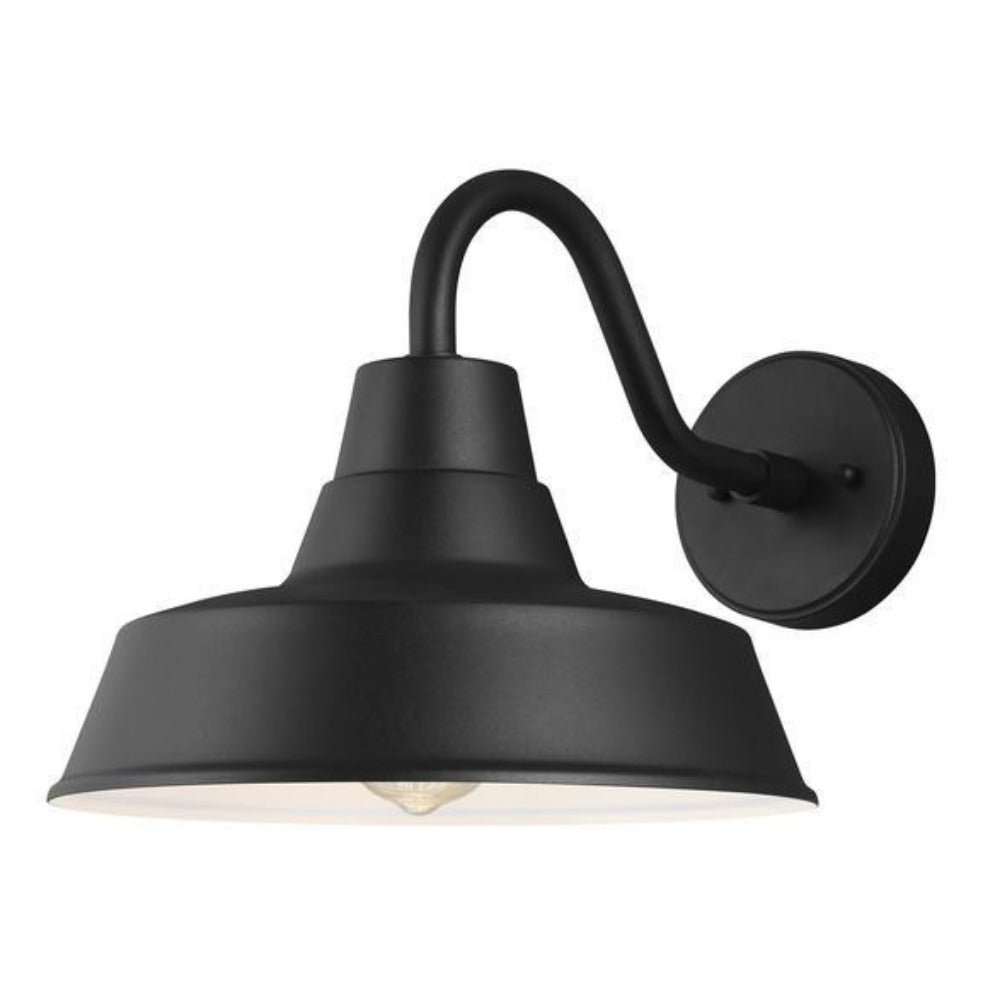 Maybelle Outdoor Wall Lantern - Weatherproof LED Exterior Light for Porch, Patio & Garden - Durable Metal Sconce with Clear Glass (Black) - Perfect for Entryway Lighting, Backyard Decor & Evening Ambiance