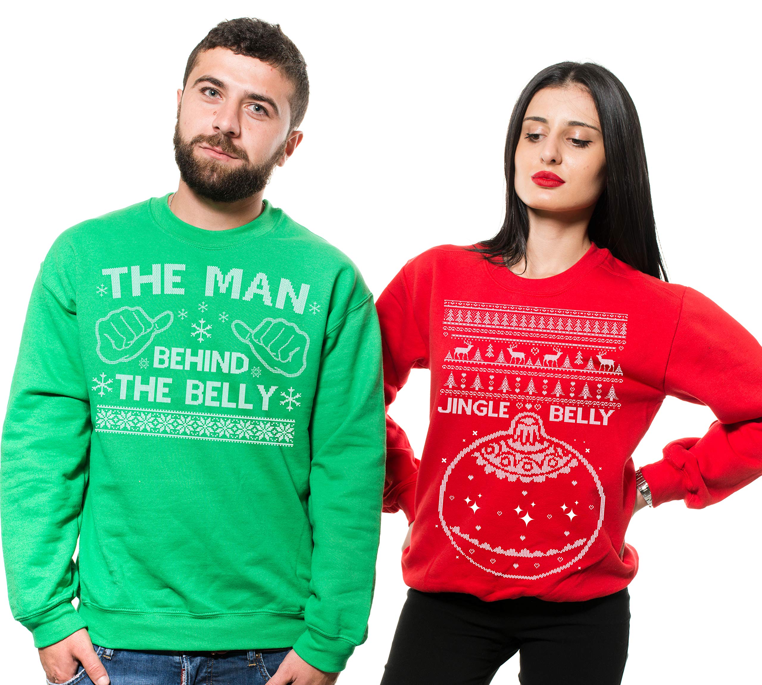 Silk Road Tees Jingle Belly Christmas Sweatshirt - Cozy Fleece Unisex Top for Holiday Parties, Family Gatherings & Festive Winter Wear