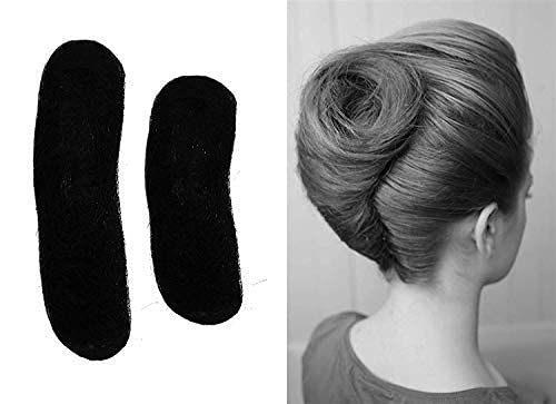 Premium Baal Hair Stuffing & Juda Maker for Women & Girls - Black (Pack of 2) | Perfect for Traditional Indian Hairstyles, Weddings & Festivals