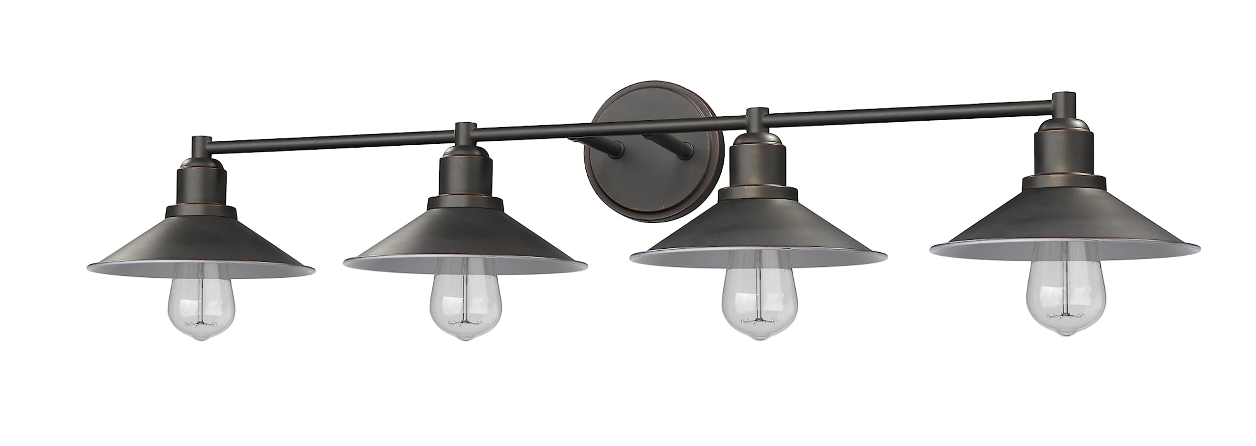 Z-Lite 613-4V-OB 4-Light Bathroom Vanity Light Fixture in Olde Bronze Finish - Perfect for Modern Bathroom, Powder Room & Dressing Area Lighting