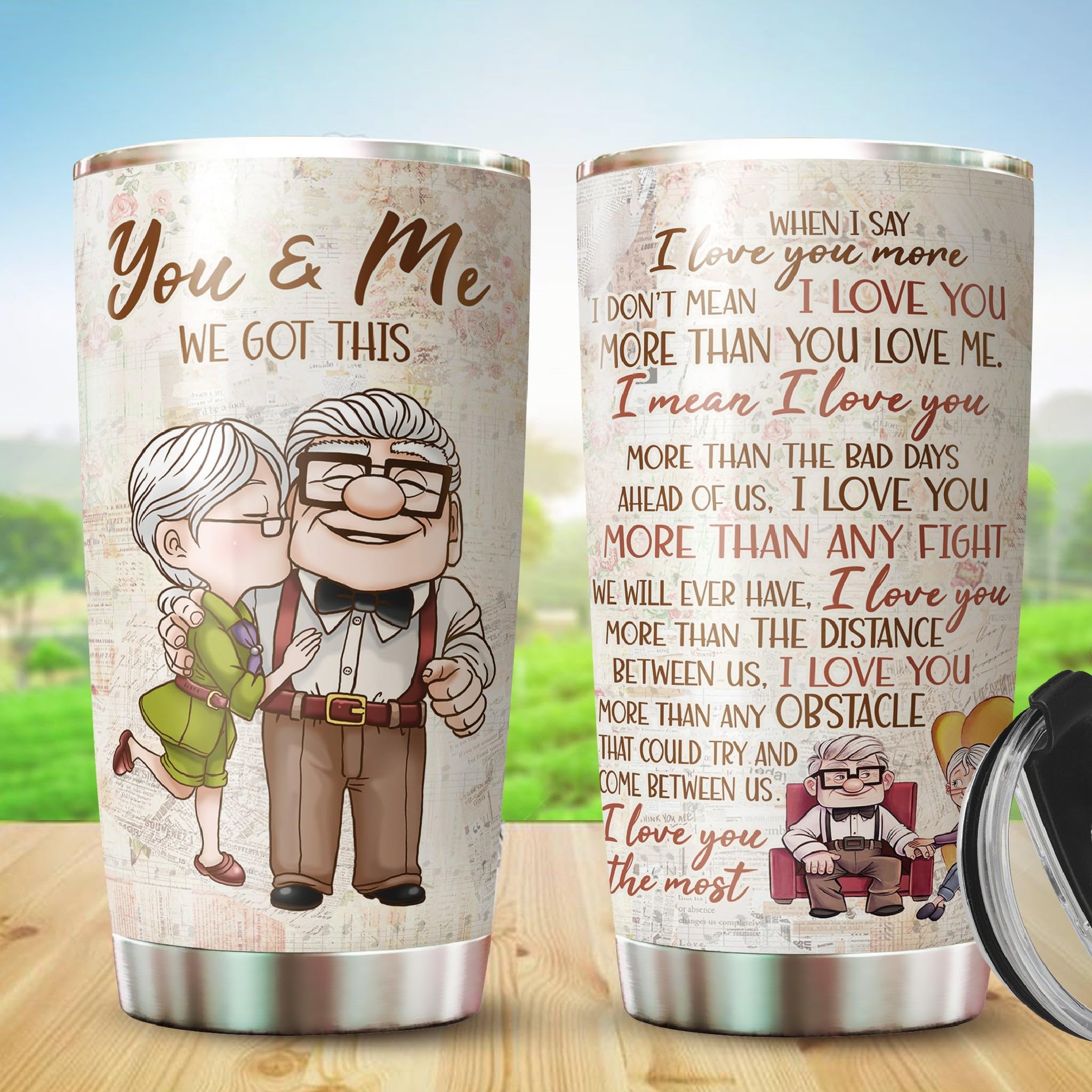 Valentine's Day Tumbler 20oz - Insulated Couple Mugs for Anniversary Gifts, Romantic Gifts for Her, Wife & Couples - Perfect for Coffee, Tea & Hot Drinks at Home, Office or Travel