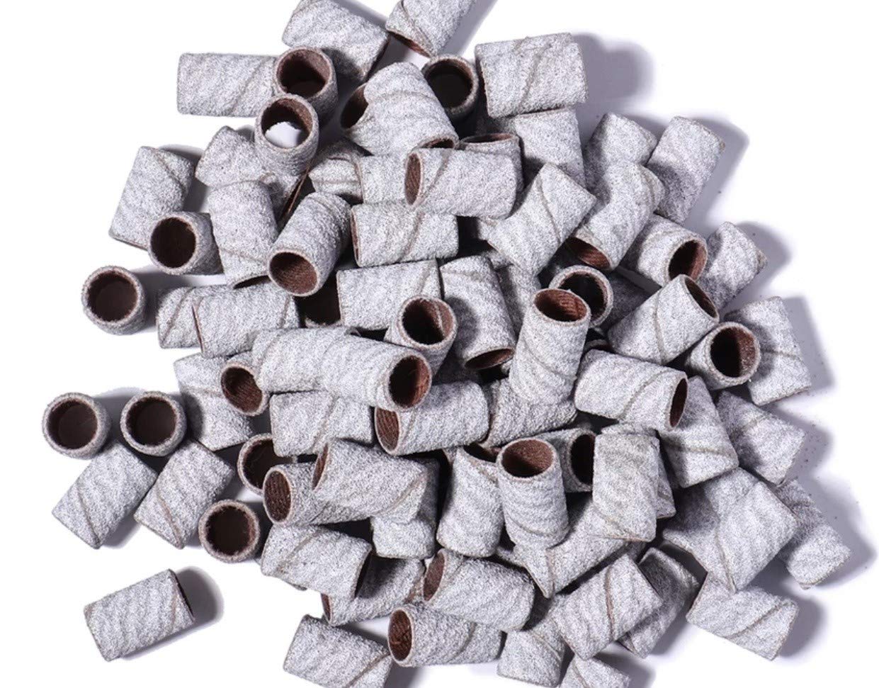 180 Grit Brown Sanding Bands for Electric Nail Drill - Professional Nail Drill Bits & Sanding Band Replacements for Gel Polish Removal - Perfect for Salon & Home Manicure/Pedicure