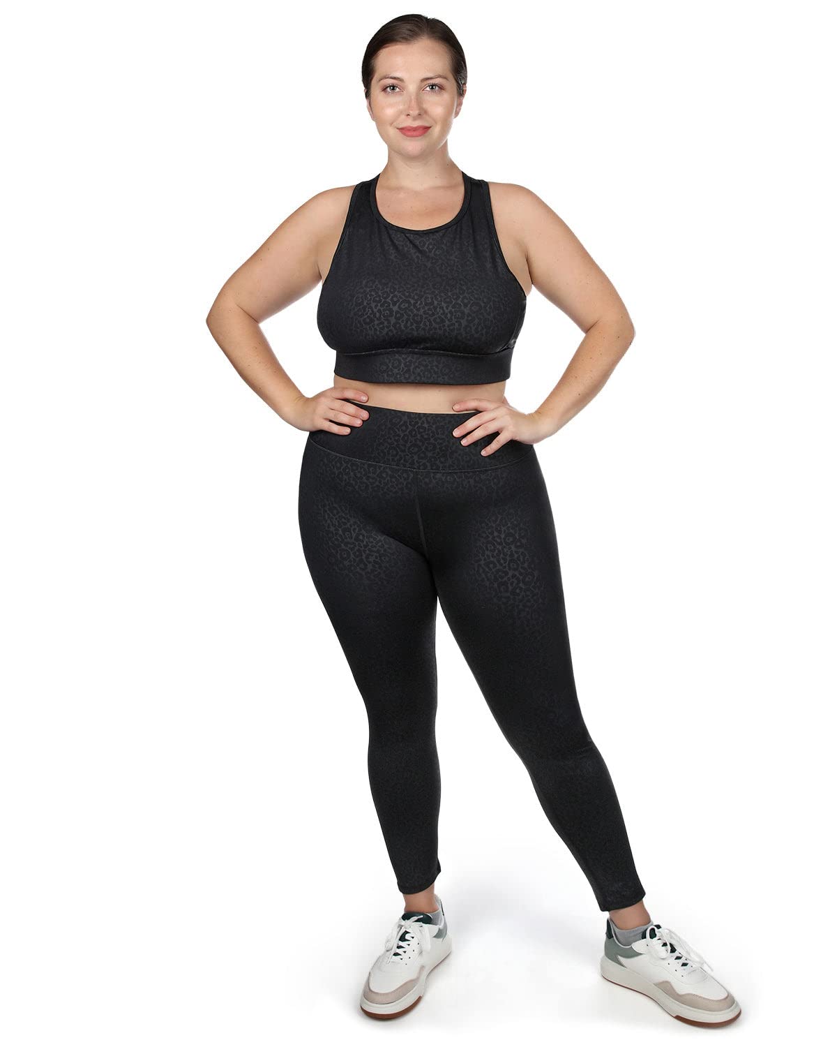 MeMoi Wellfit Women's High-Waist Leopard Print Scrunch Butt Workout Leggings - Yoga, Running & Gym Fitness Activewear