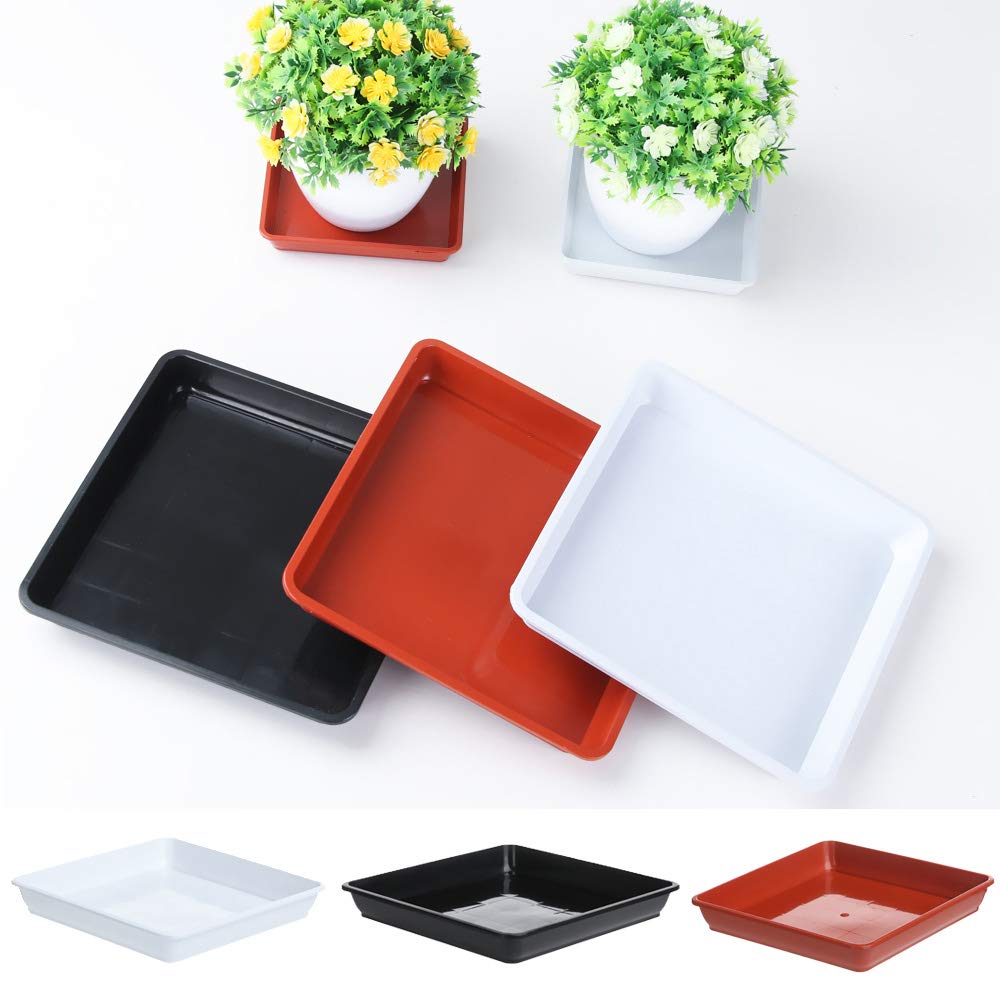 Durable Plant Drip Trays - 30CM x 30CM Black Square Plant Saucers for Indoor & Outdoor Use - Heavy Duty, Deformation-Resistant Garden Supplies - Perfect for Potted Plants, Balconies, and Greenhouses