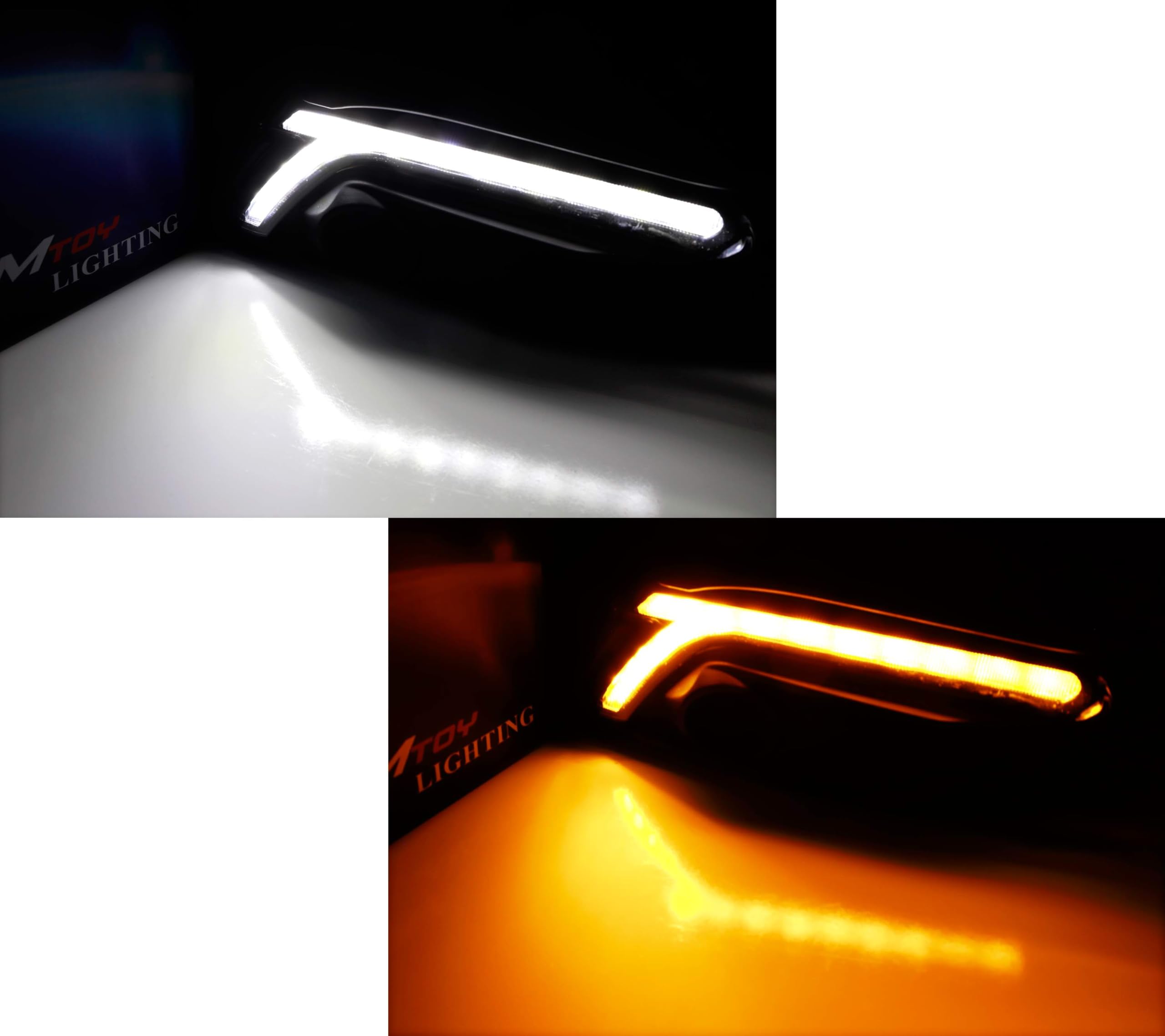 iJDMTOY OE-Style Switchback LED Daytime Running Light Kit - White DRL & Amber Turn Signal - Compatible with 2017-2018 Mazda 3 - Easy Installation & Enhanced Visibility for Day & Night Driving