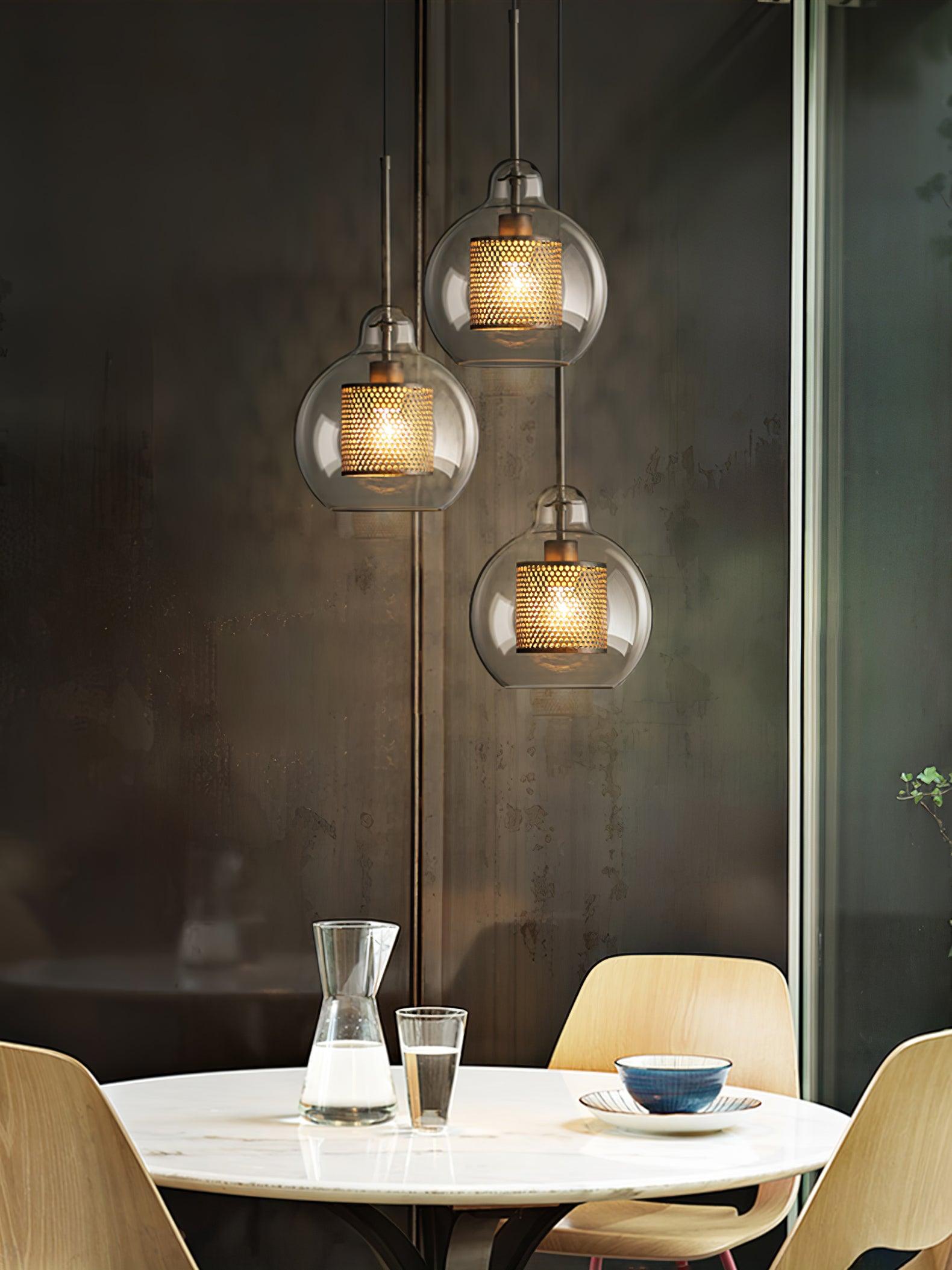 Modern Chiswick Glass Pendant Light - Elegant Hanging Fixture for Dining Room, Kitchen Island & Living Room Decor