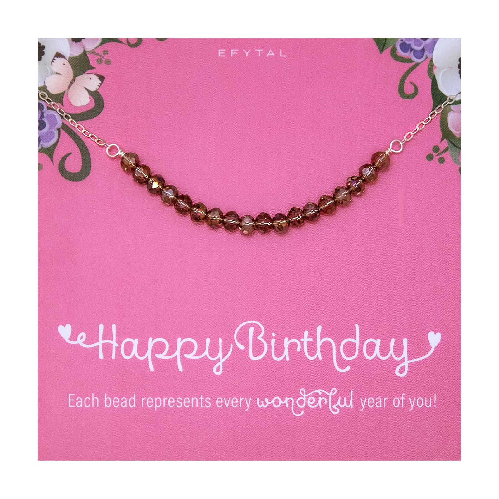 EFYTAL 18th Birthday Gifts for Women - 925 Sterling Silver Necklace with Cubic Zirconia, Elegant 18 Year Old Birthday Present for Daughter, Sister or Girlfriend - Perfect for Parties, Graduation & Special Occasions