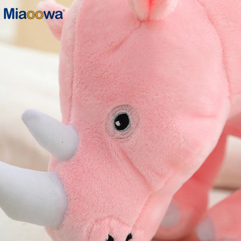 40/60/80cm Giant Plush Rhinoceros Stuffed Animal - Soft Lifelike Zoo Toy Pillow for Kids, Baby Cushion & Nursery Decor - Perfect Gift for Girls Birthday, Baby Shower & Room Decoration - Great for Cuddling, Playtime & Nursery Theming